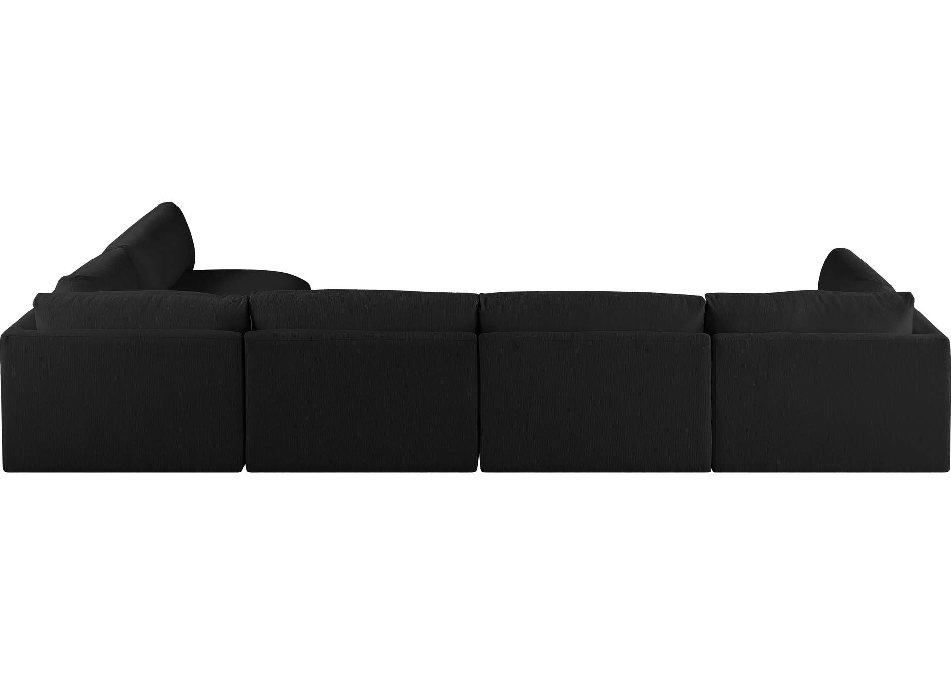 Ease Black Polyester Fabric Modular Sectional,Meridian Furniture