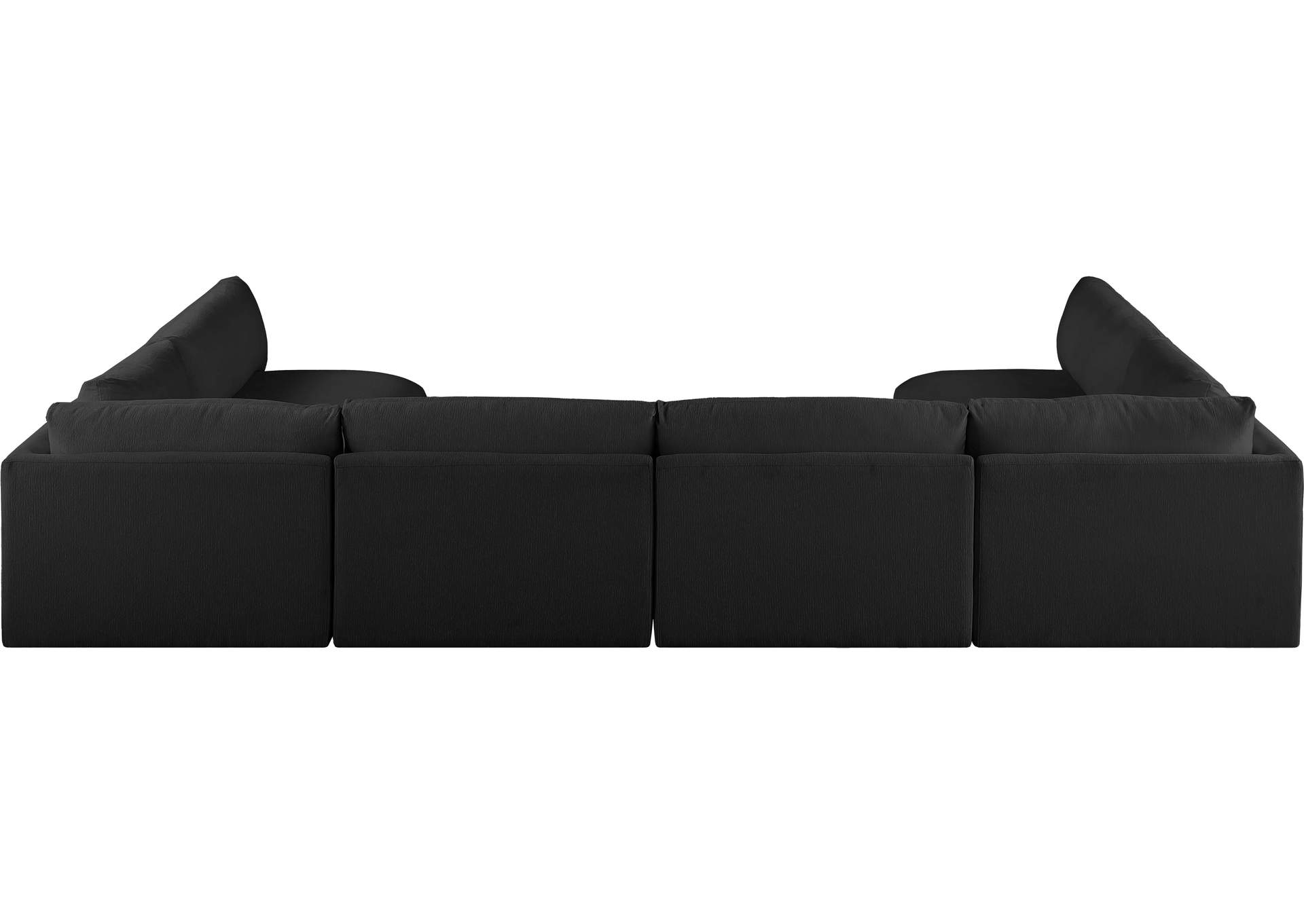 Ease Black Polyester Fabric Modular Sectional,Meridian Furniture