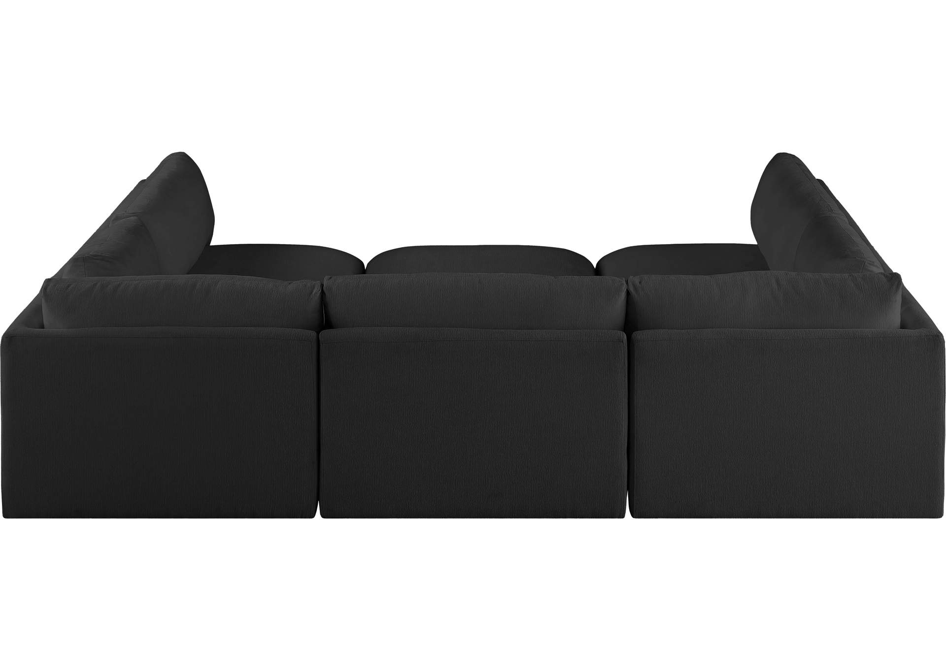 Ease Black Polyester Fabric Modular Sectional,Meridian Furniture