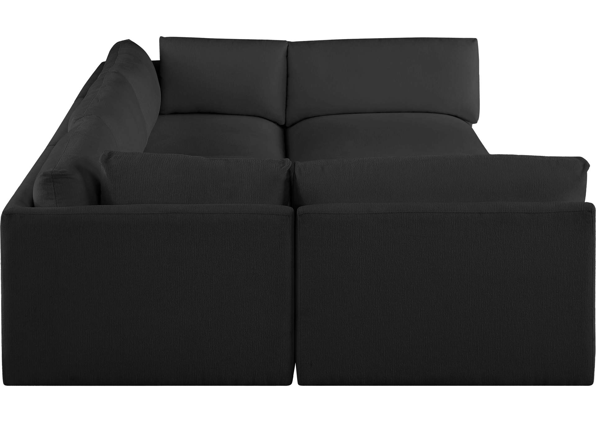 Ease Black Polyester Fabric Modular Sectional,Meridian Furniture