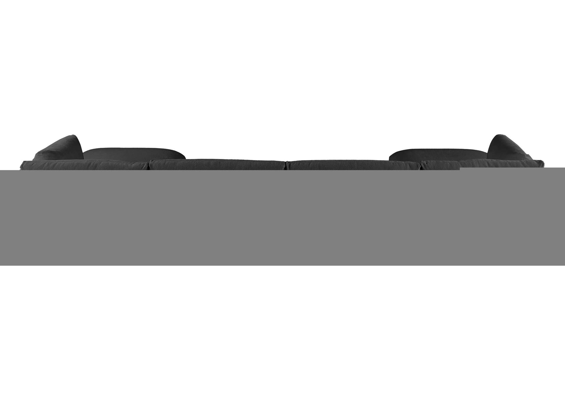 Ease Black Polyester Fabric Modular Sectional,Meridian Furniture