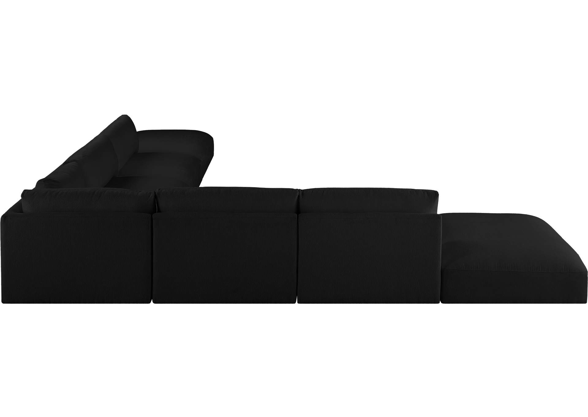 Ease Black Polyester Fabric Modular Sectional,Meridian Furniture