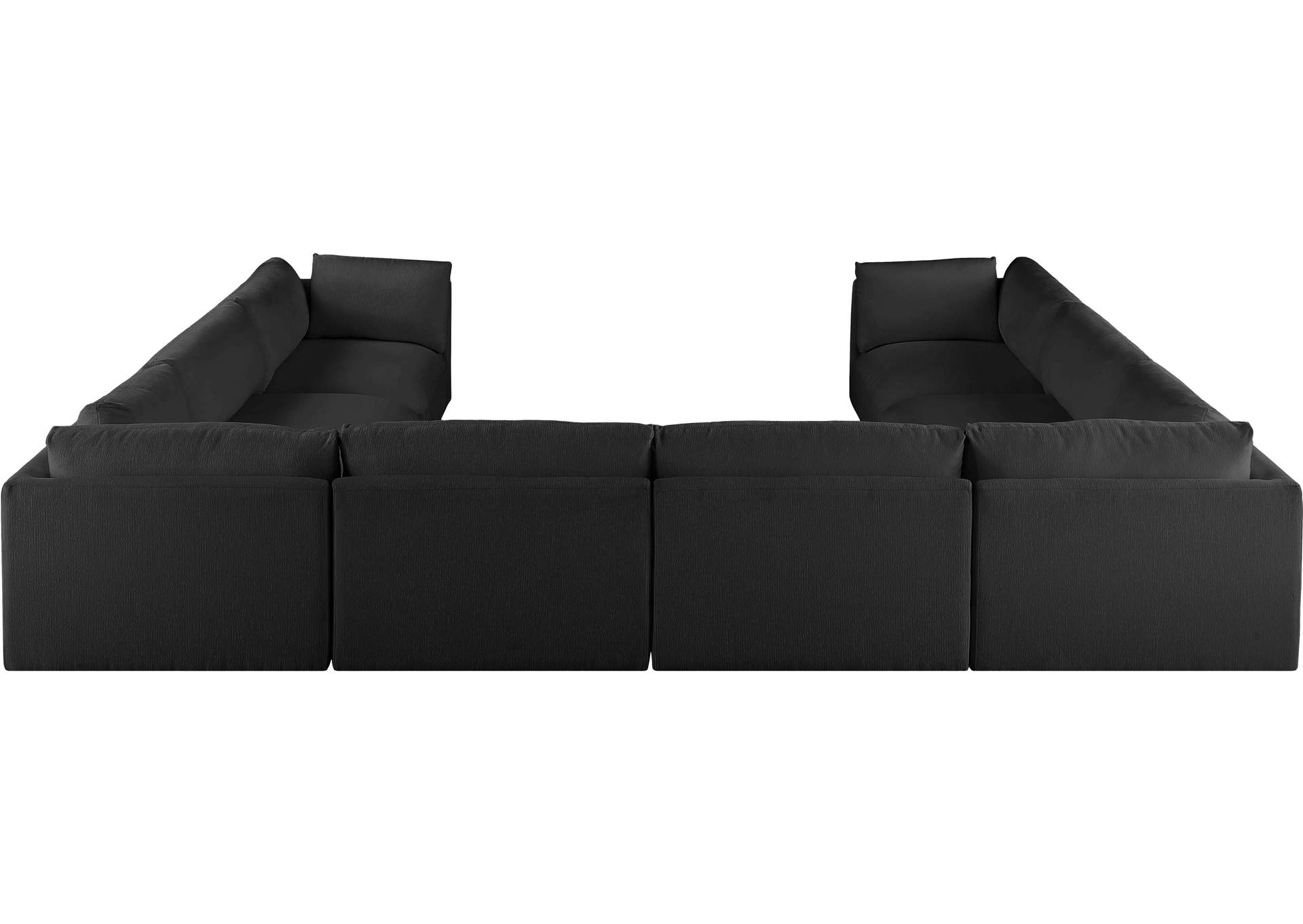 Ease Black Polyester Fabric Modular Sectional,Meridian Furniture