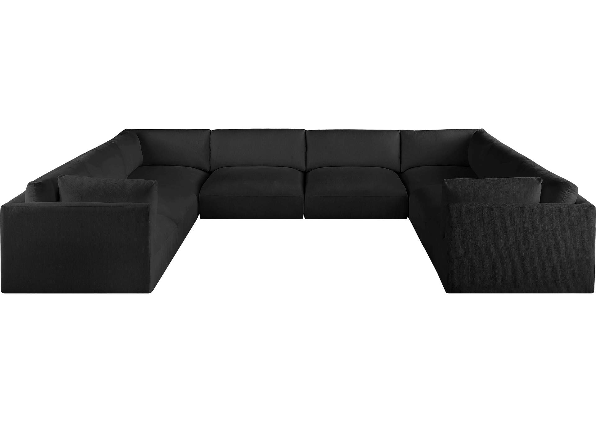 Ease Black Polyester Fabric Modular Sectional,Meridian Furniture