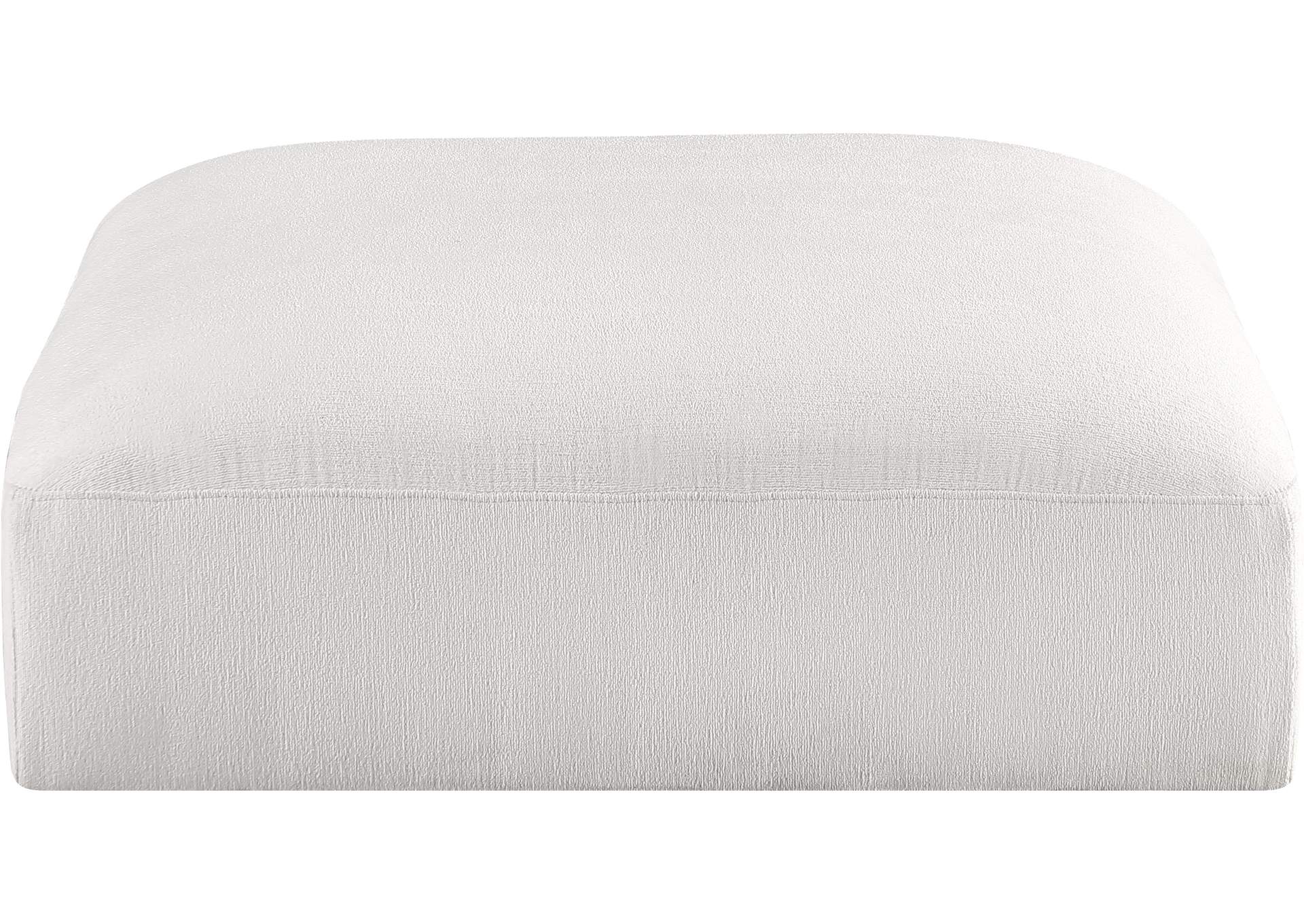 Ease Cream Polyester Fabric Ottoman,Meridian Furniture