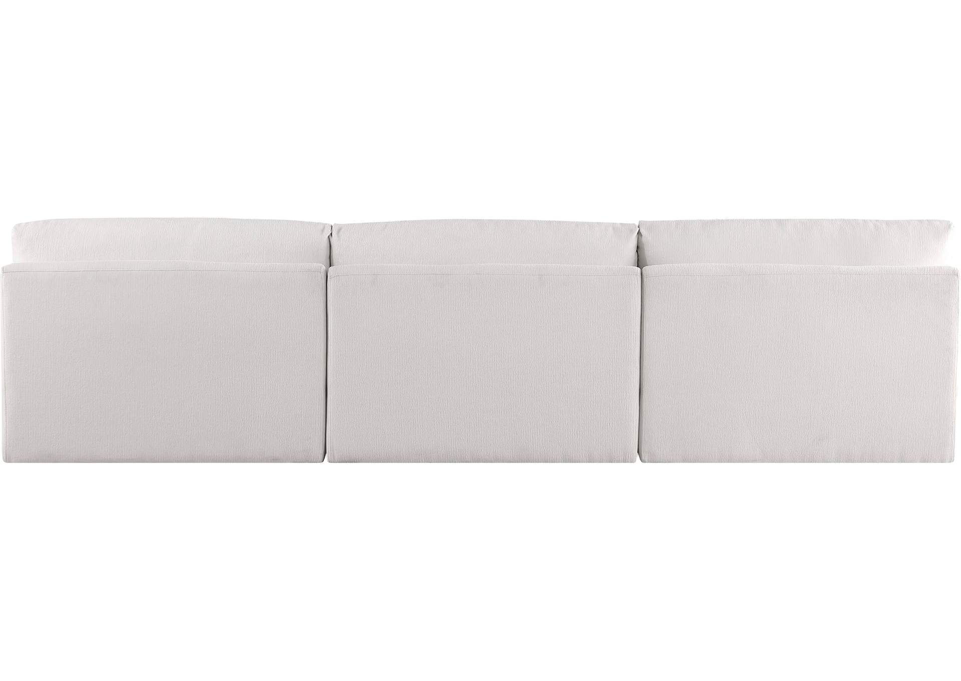 Ease Cream Polyester Fabric Modular Sofa,Meridian Furniture