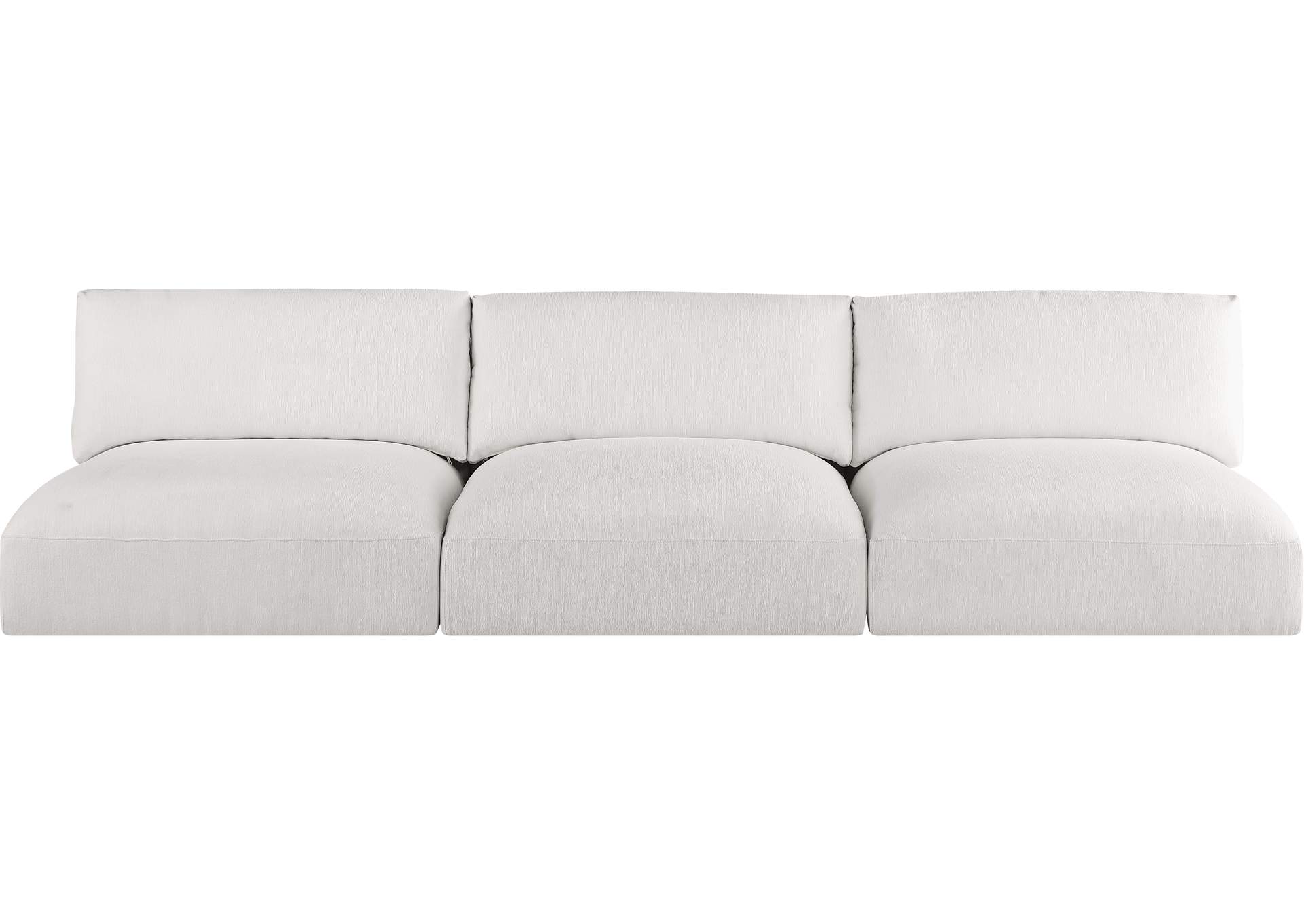 Ease Cream Polyester Fabric Modular Sofa,Meridian Furniture