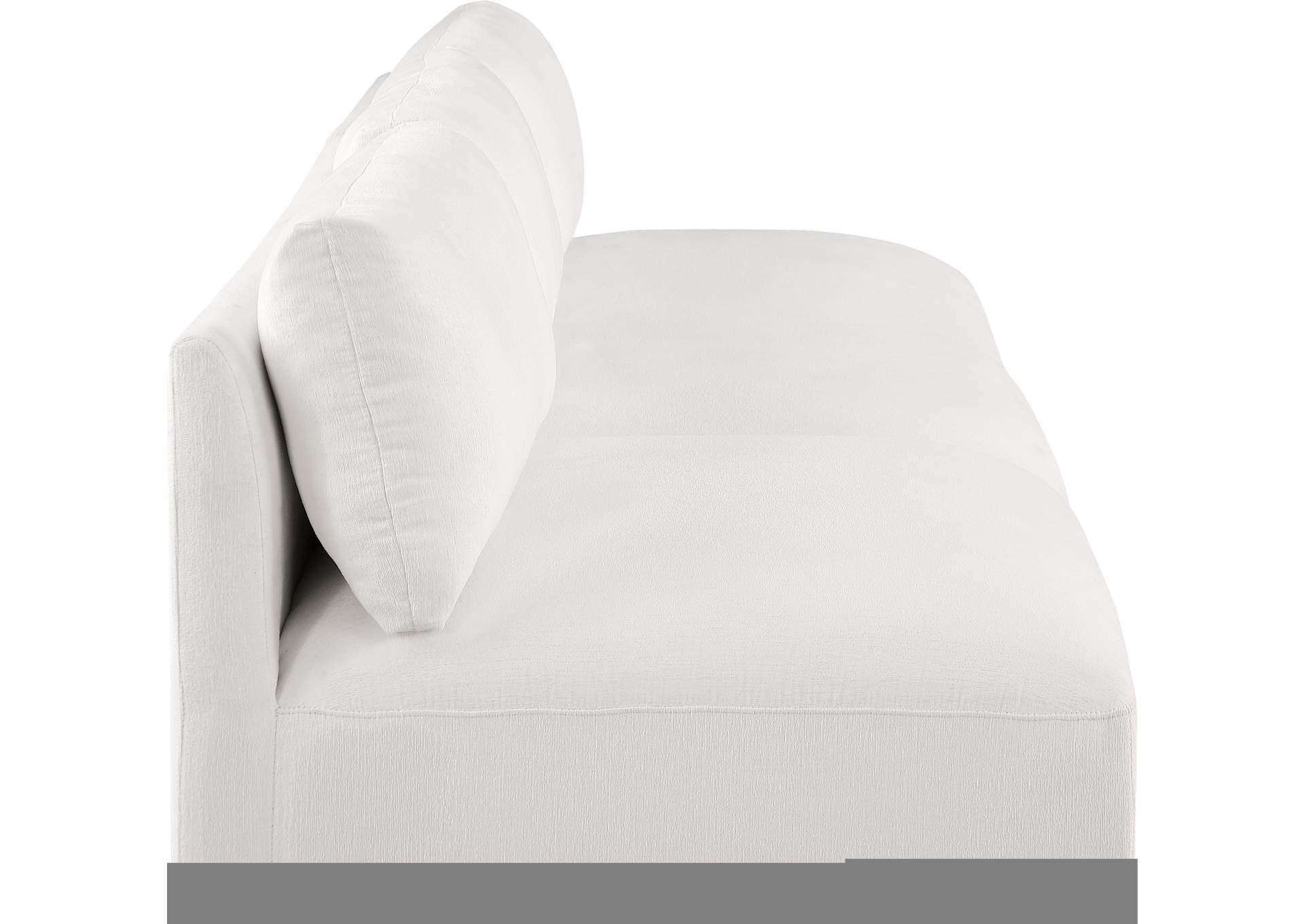 Ease Cream Polyester Fabric Modular Sofa,Meridian Furniture