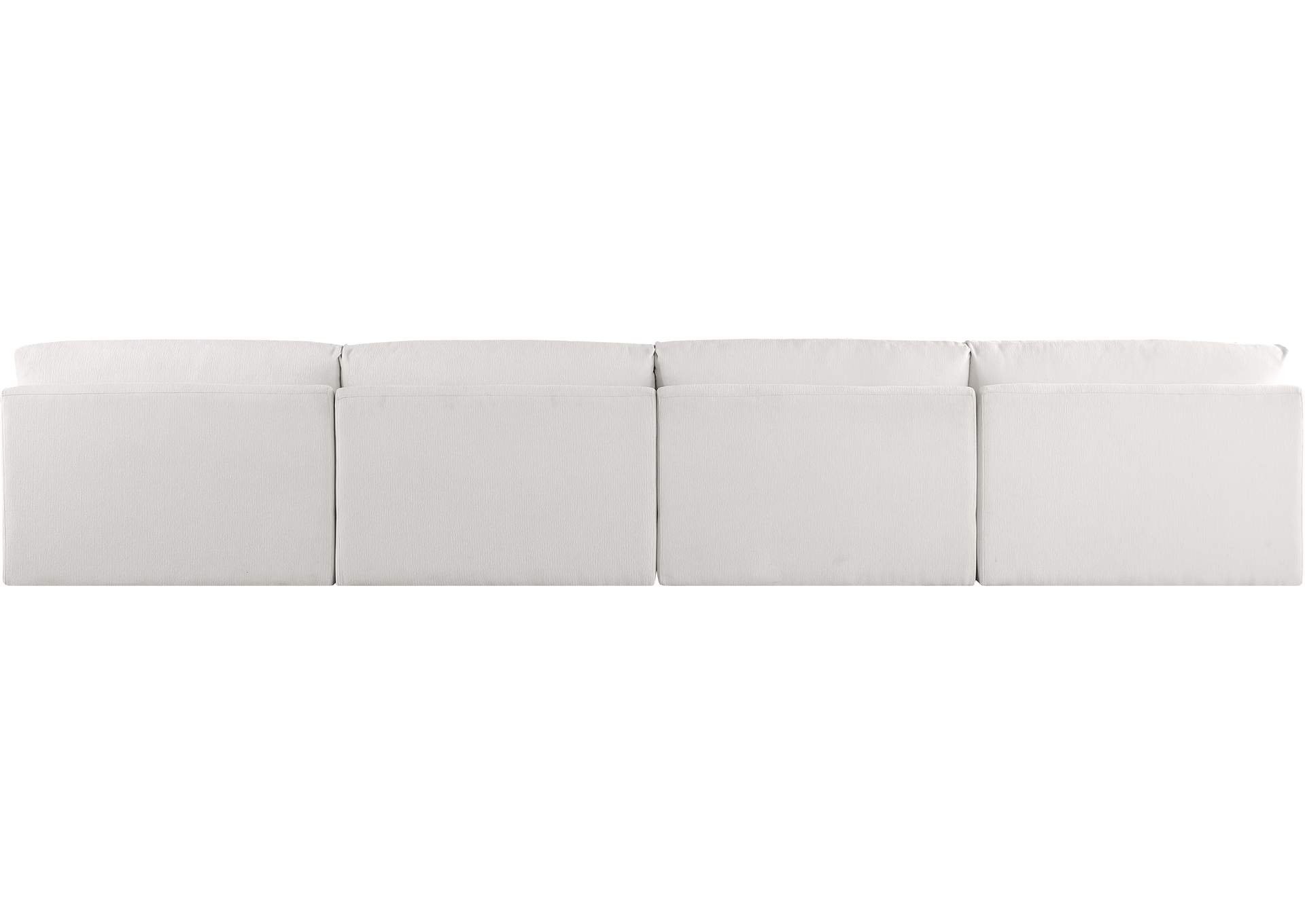 Ease Cream Polyester Fabric Modular Sofa,Meridian Furniture