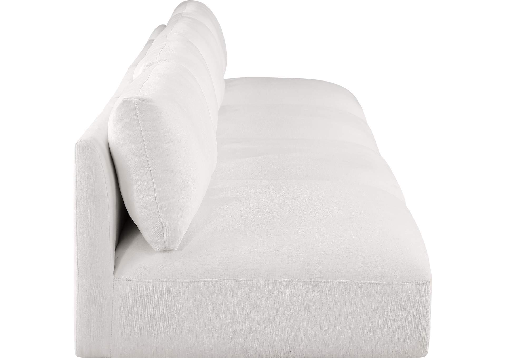 Ease Cream Polyester Fabric Modular Sofa,Meridian Furniture