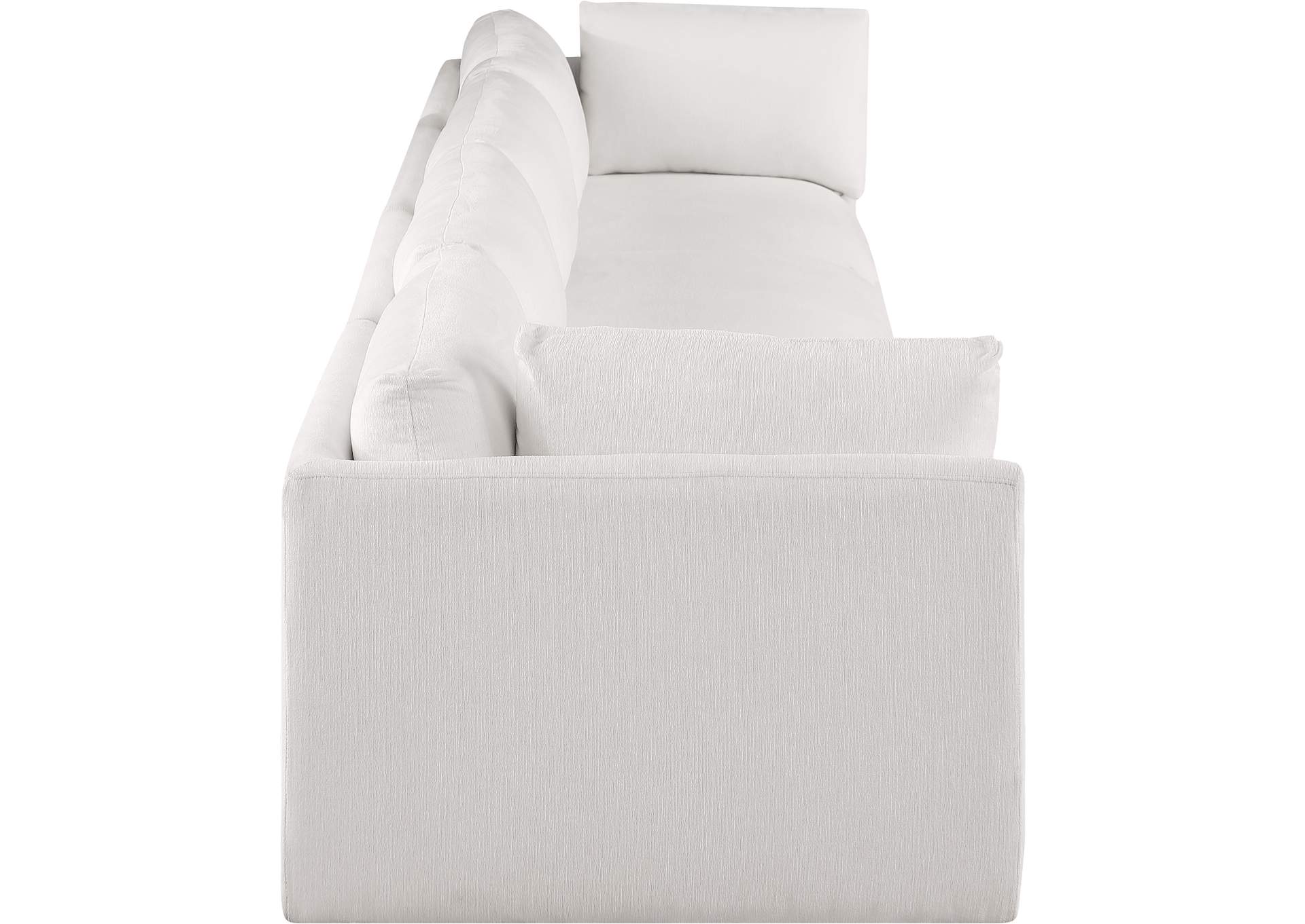 Ease Cream Polyester Fabric Modular Sofa,Meridian Furniture