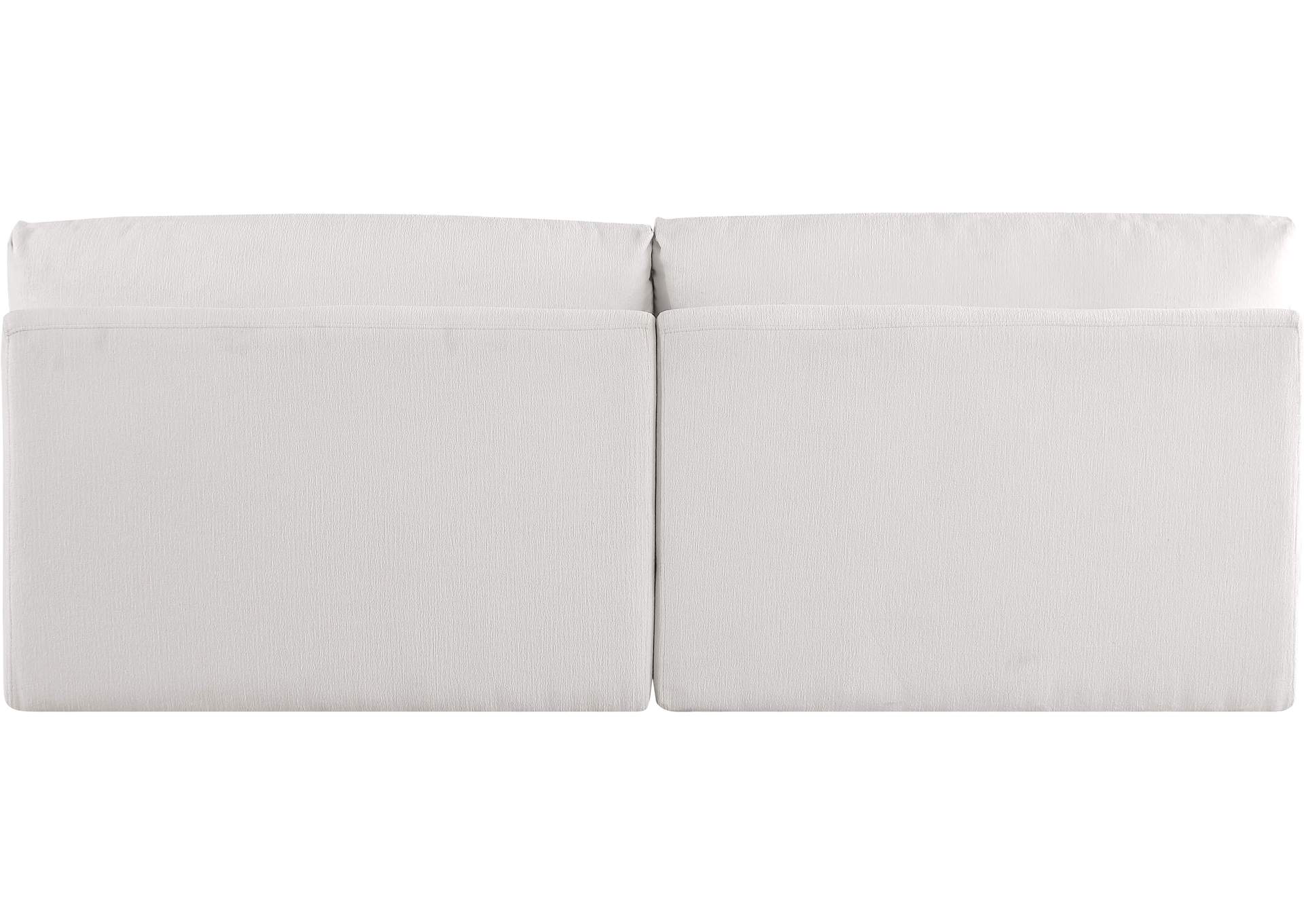 Ease Cream Polyester Fabric Modular Sofa,Meridian Furniture