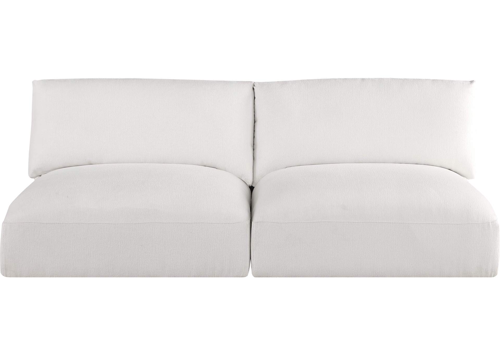 Ease Cream Polyester Fabric Modular Sofa,Meridian Furniture