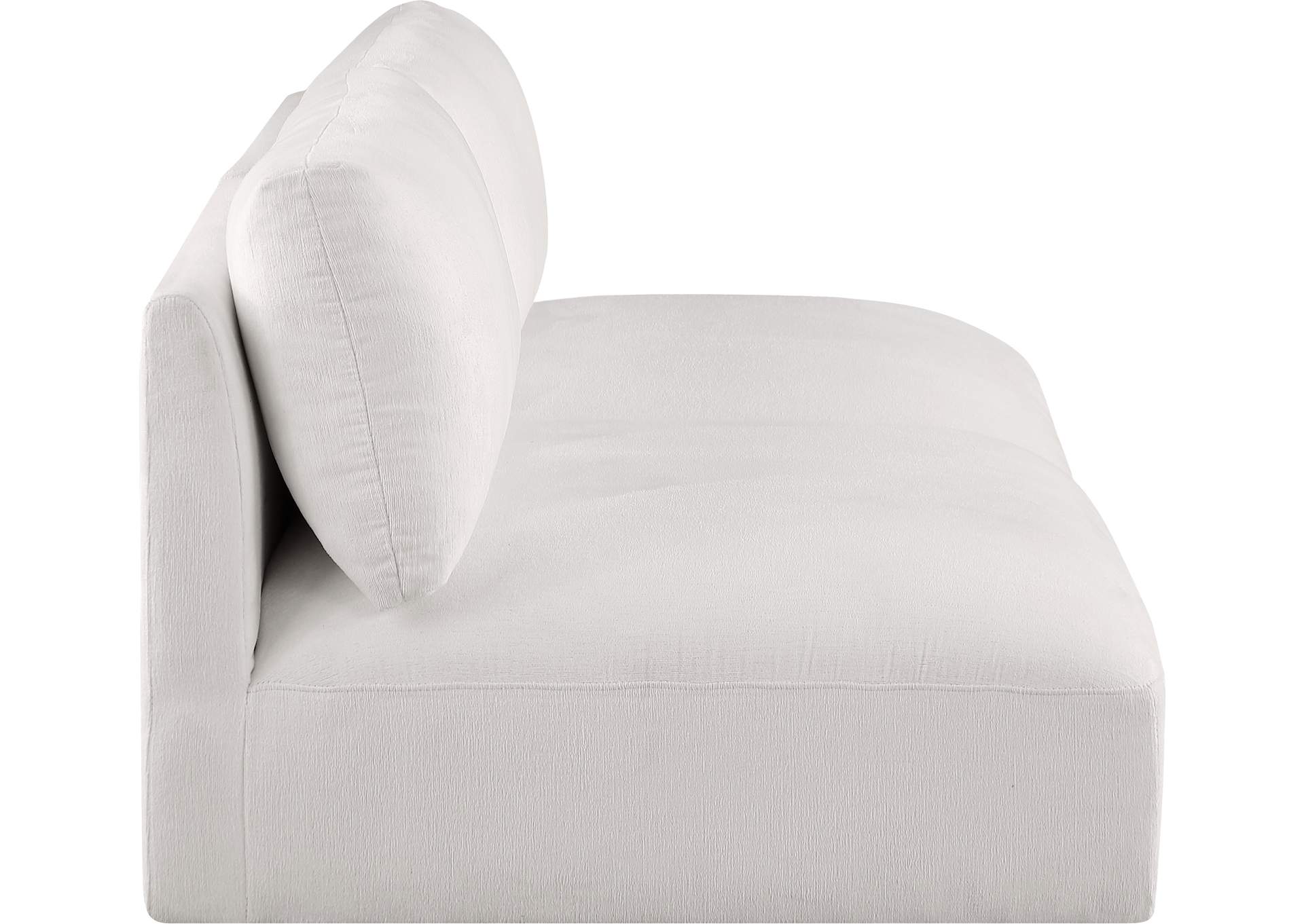 Ease Cream Polyester Fabric Modular Sofa,Meridian Furniture