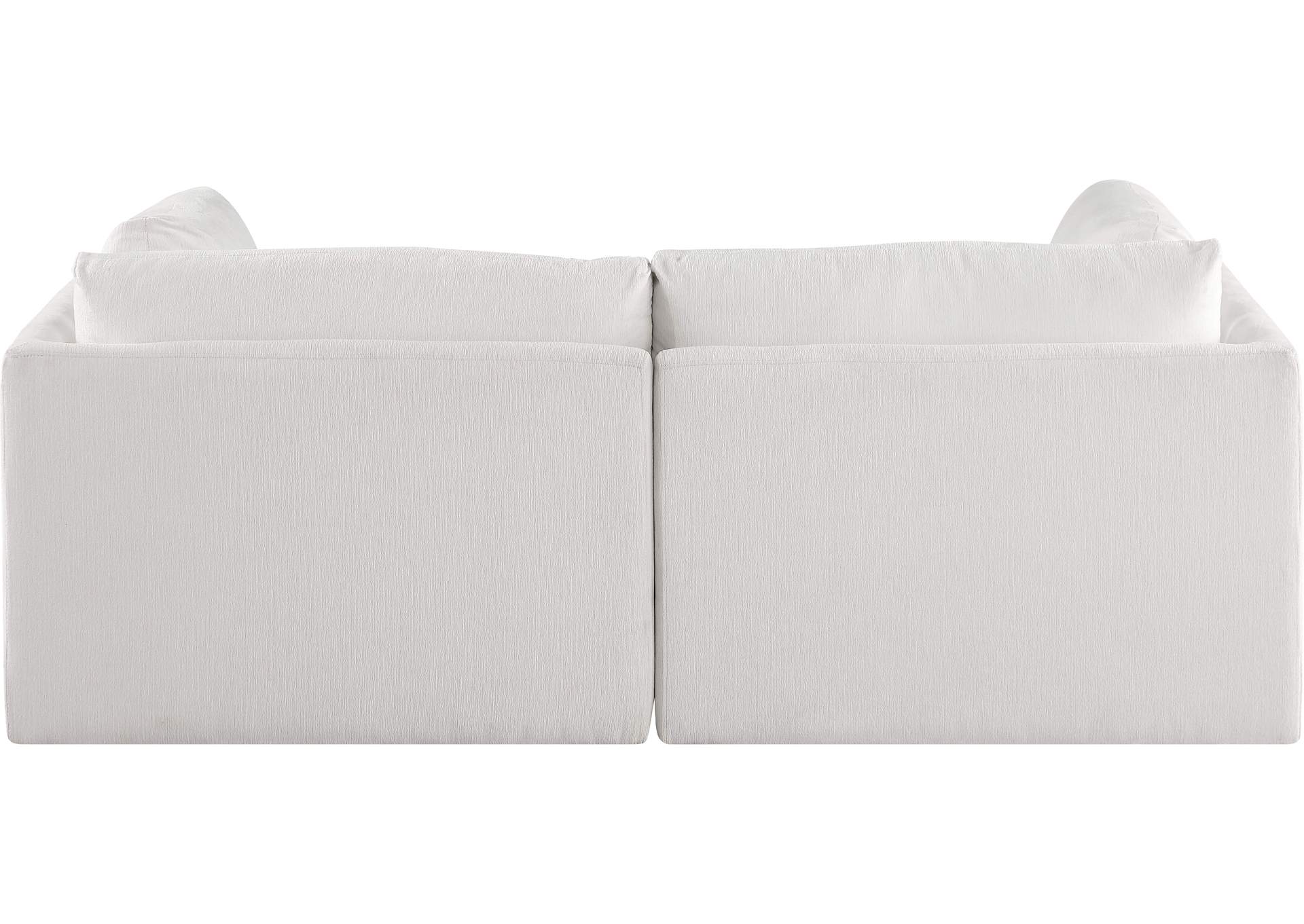 Ease Cream Polyester Fabric Modular Sofa,Meridian Furniture