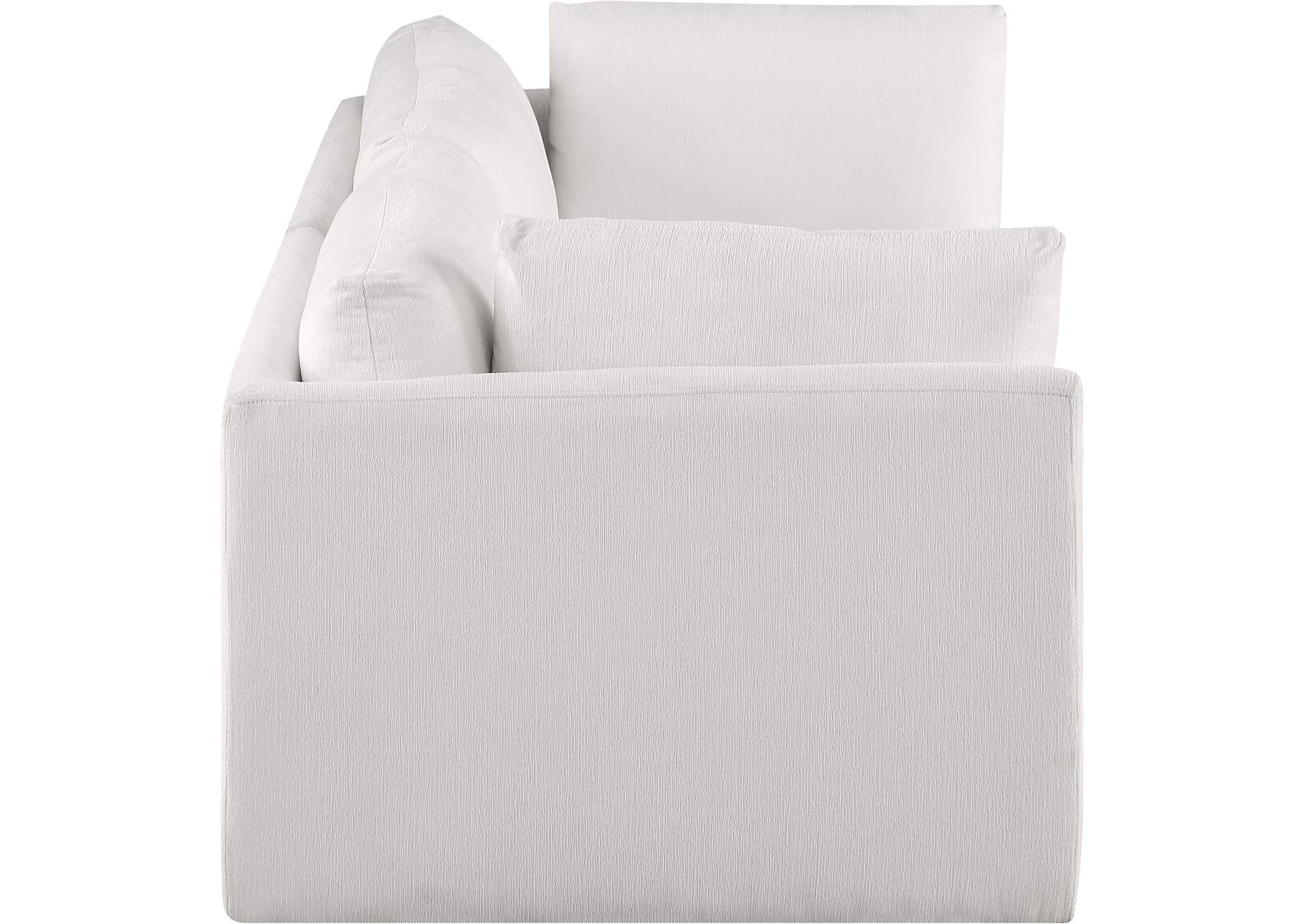 Ease Cream Polyester Fabric Modular Sofa,Meridian Furniture