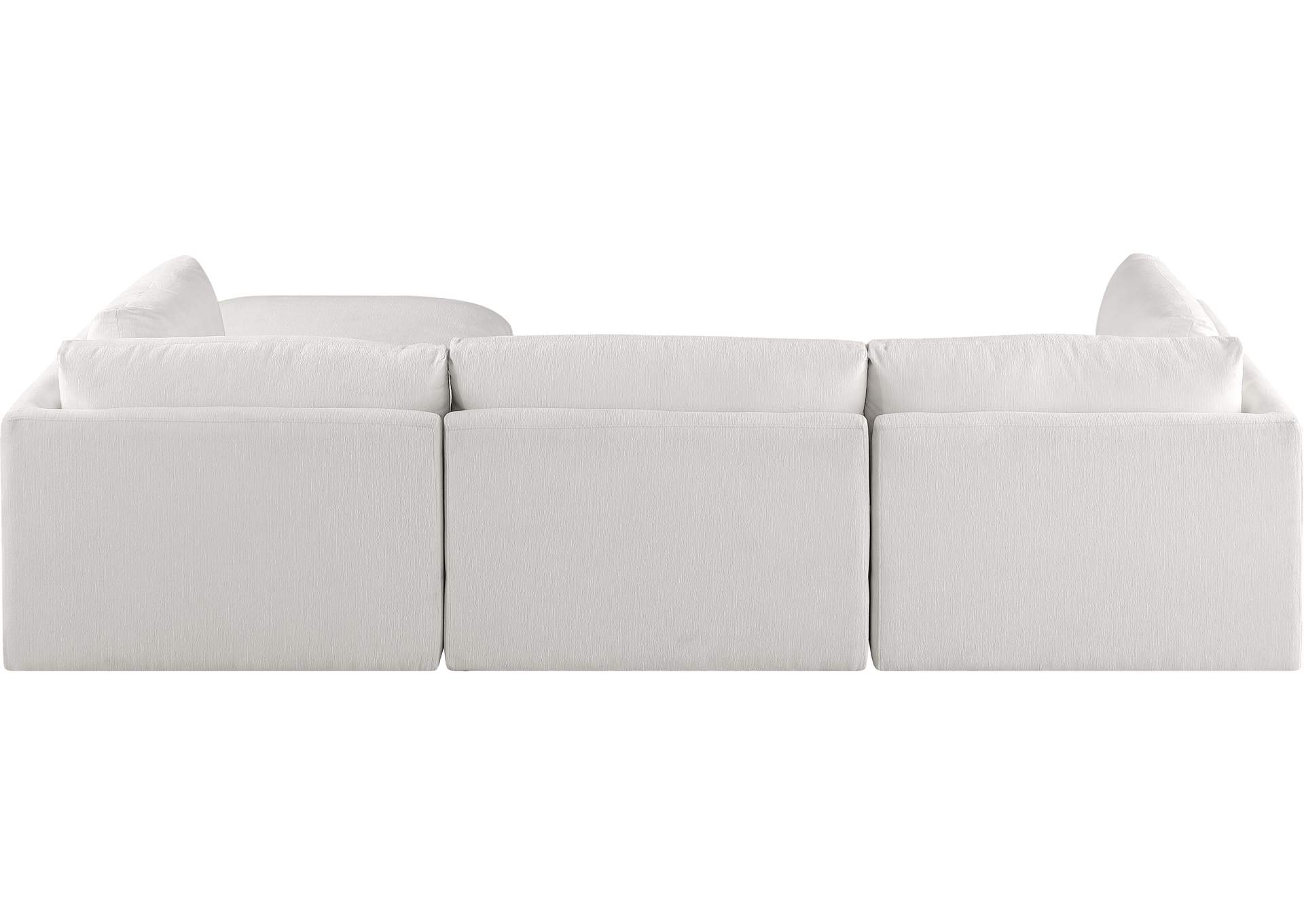 Ease Cream Polyester Fabric Modular Sectional,Meridian Furniture