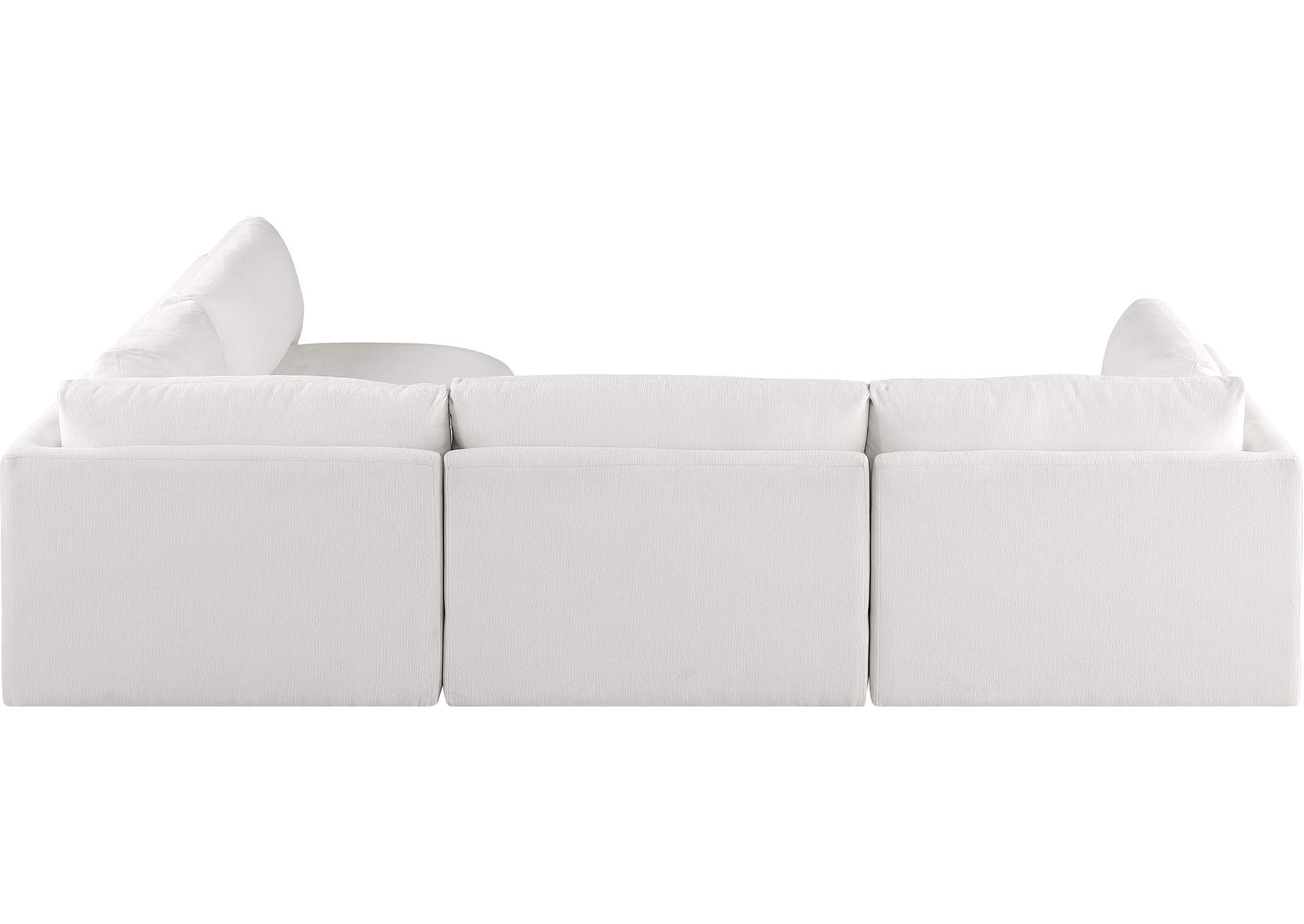 Ease Cream Polyester Fabric Modular Sectional,Meridian Furniture