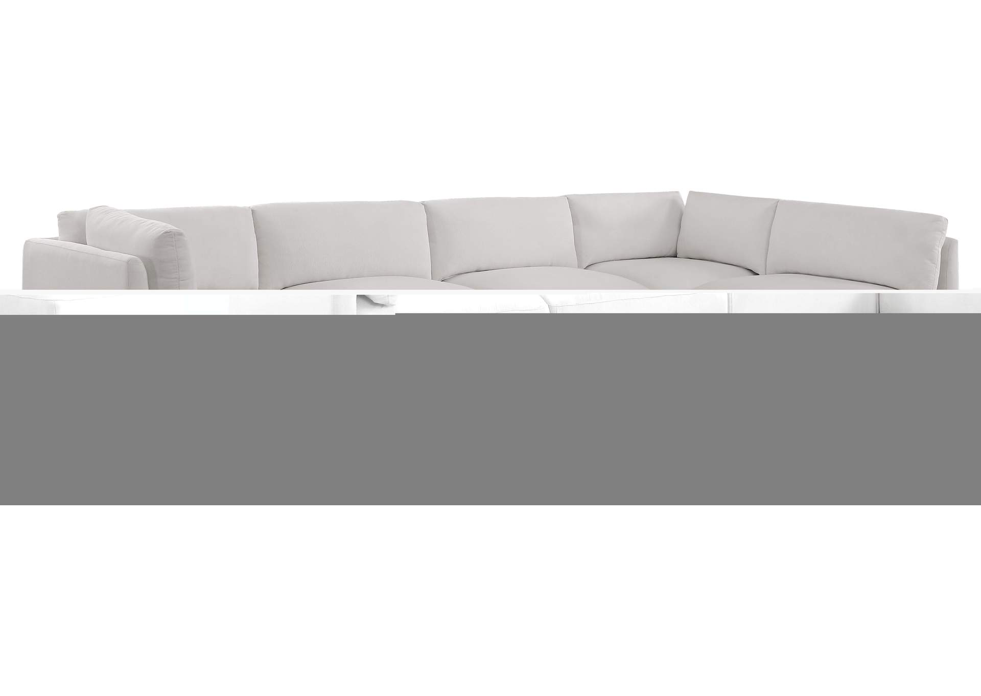 Ease Cream Polyester Fabric Modular Sectional,Meridian Furniture