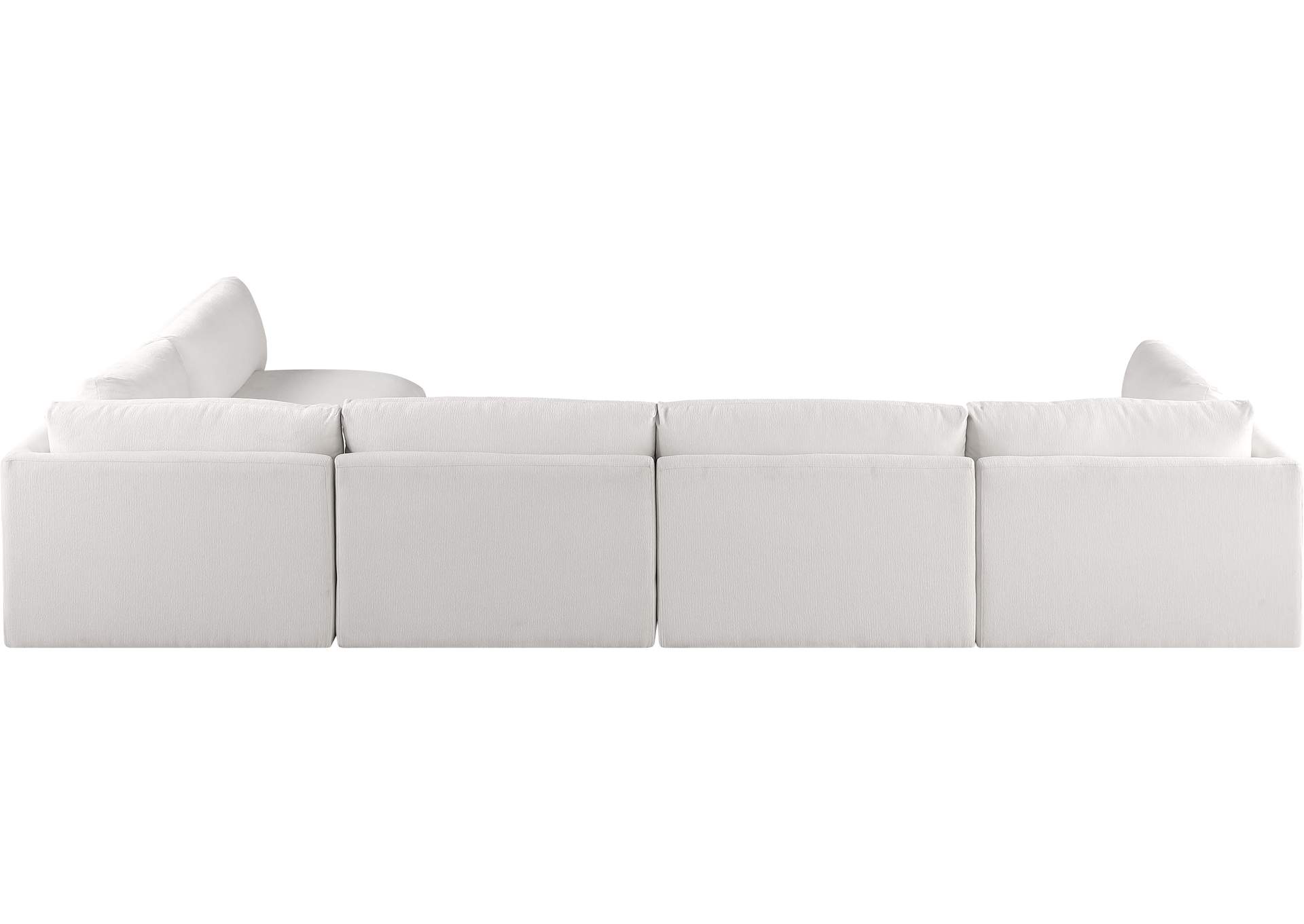Ease Cream Polyester Fabric Modular Sectional,Meridian Furniture