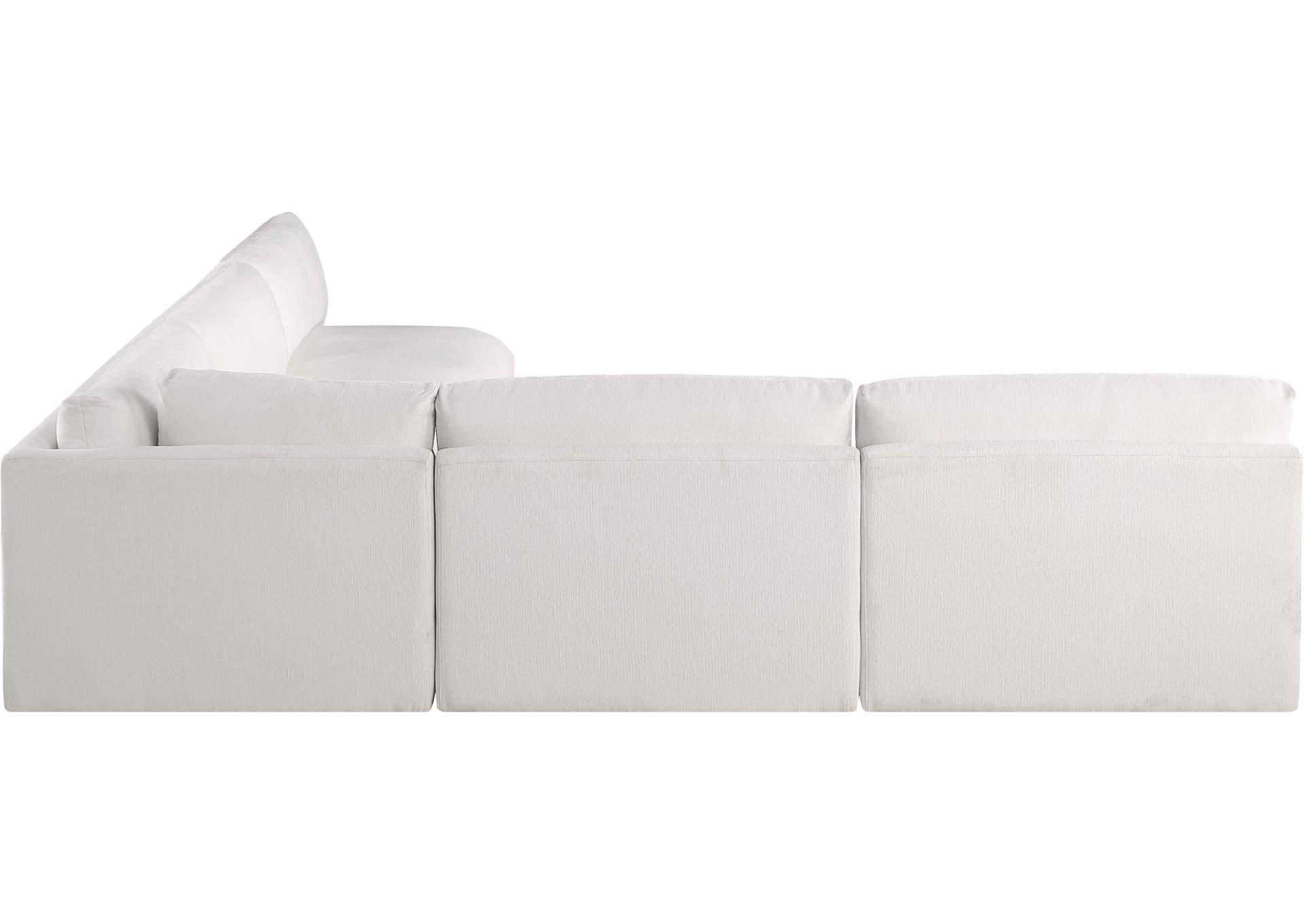 Ease Cream Polyester Fabric Modular Sectional,Meridian Furniture