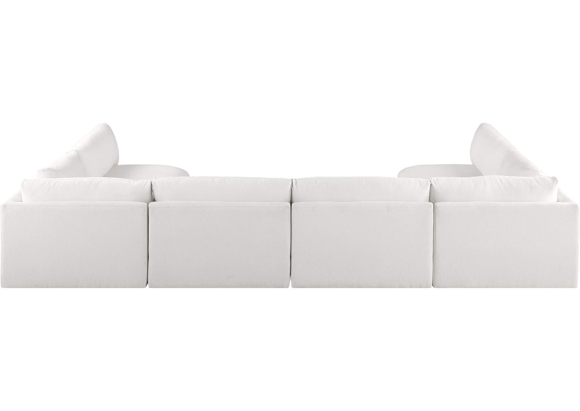Ease Cream Polyester Fabric Modular Sectional,Meridian Furniture