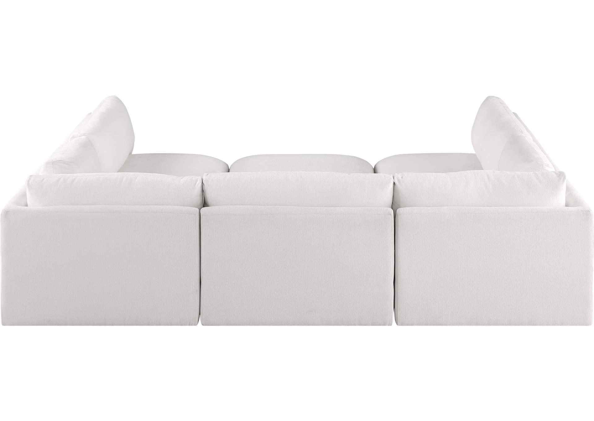 Ease Cream Polyester Fabric Modular Sectional,Meridian Furniture