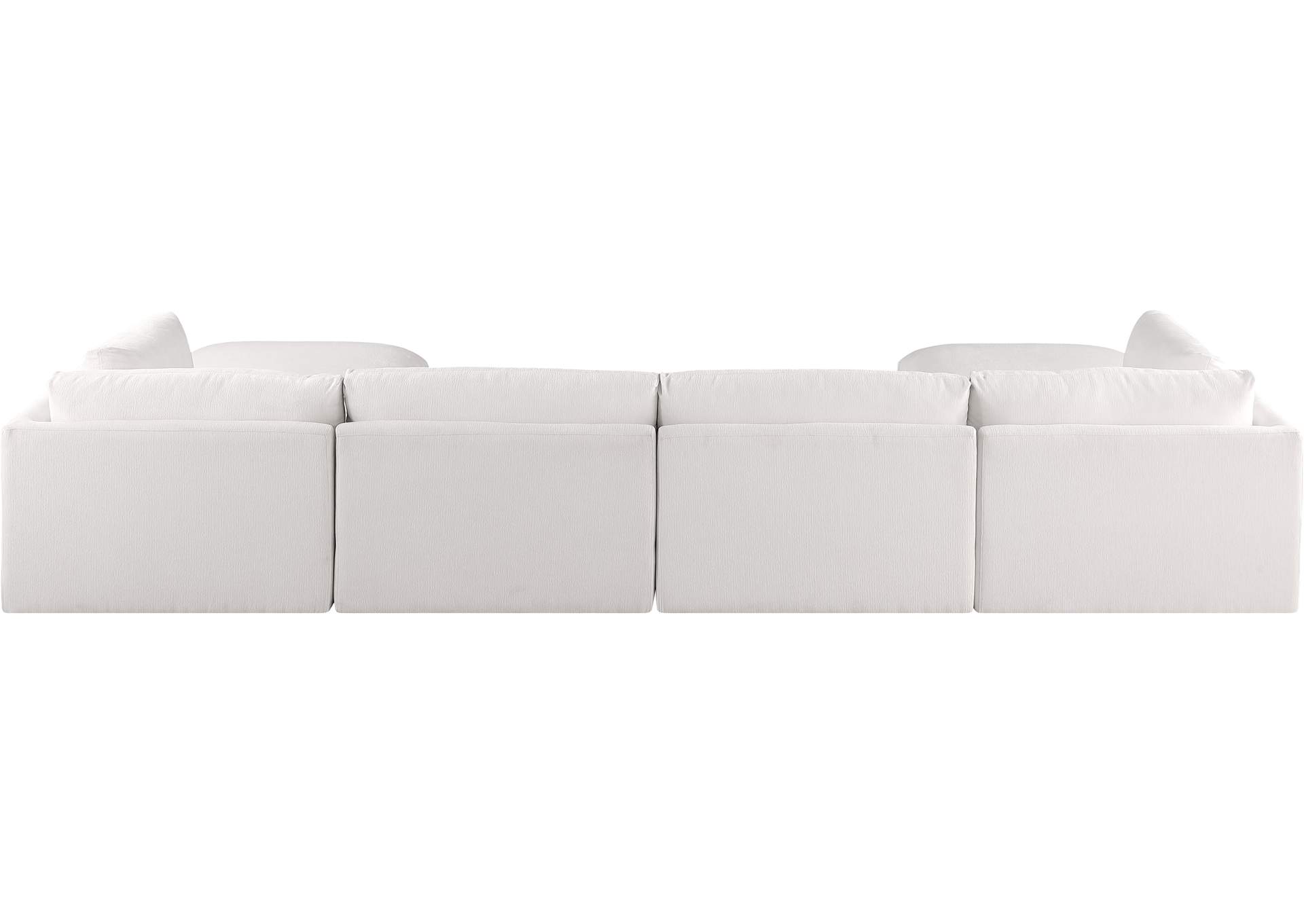 Ease Cream Polyester Fabric Modular Sectional,Meridian Furniture
