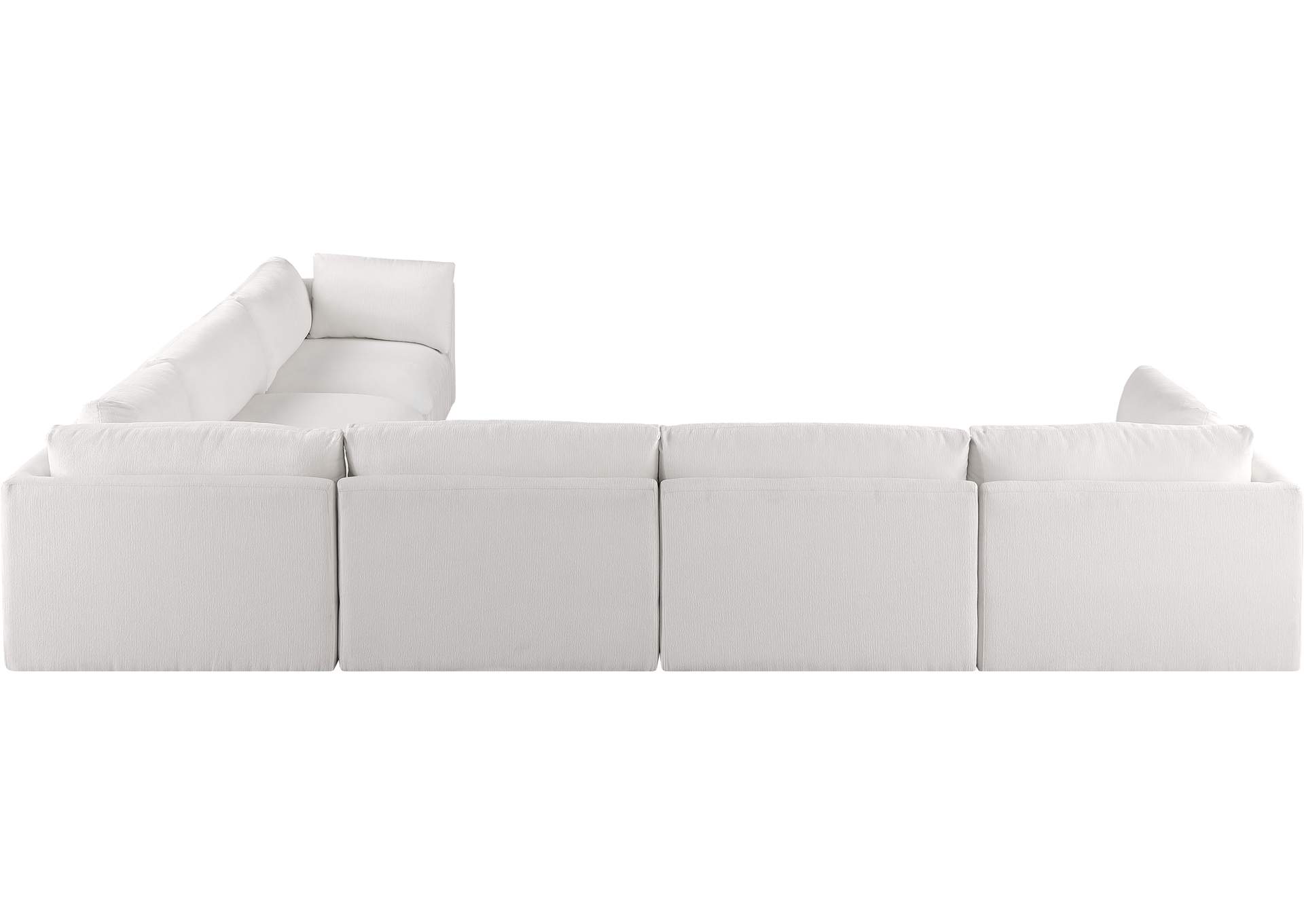 Ease Cream Polyester Fabric Modular Sectional,Meridian Furniture