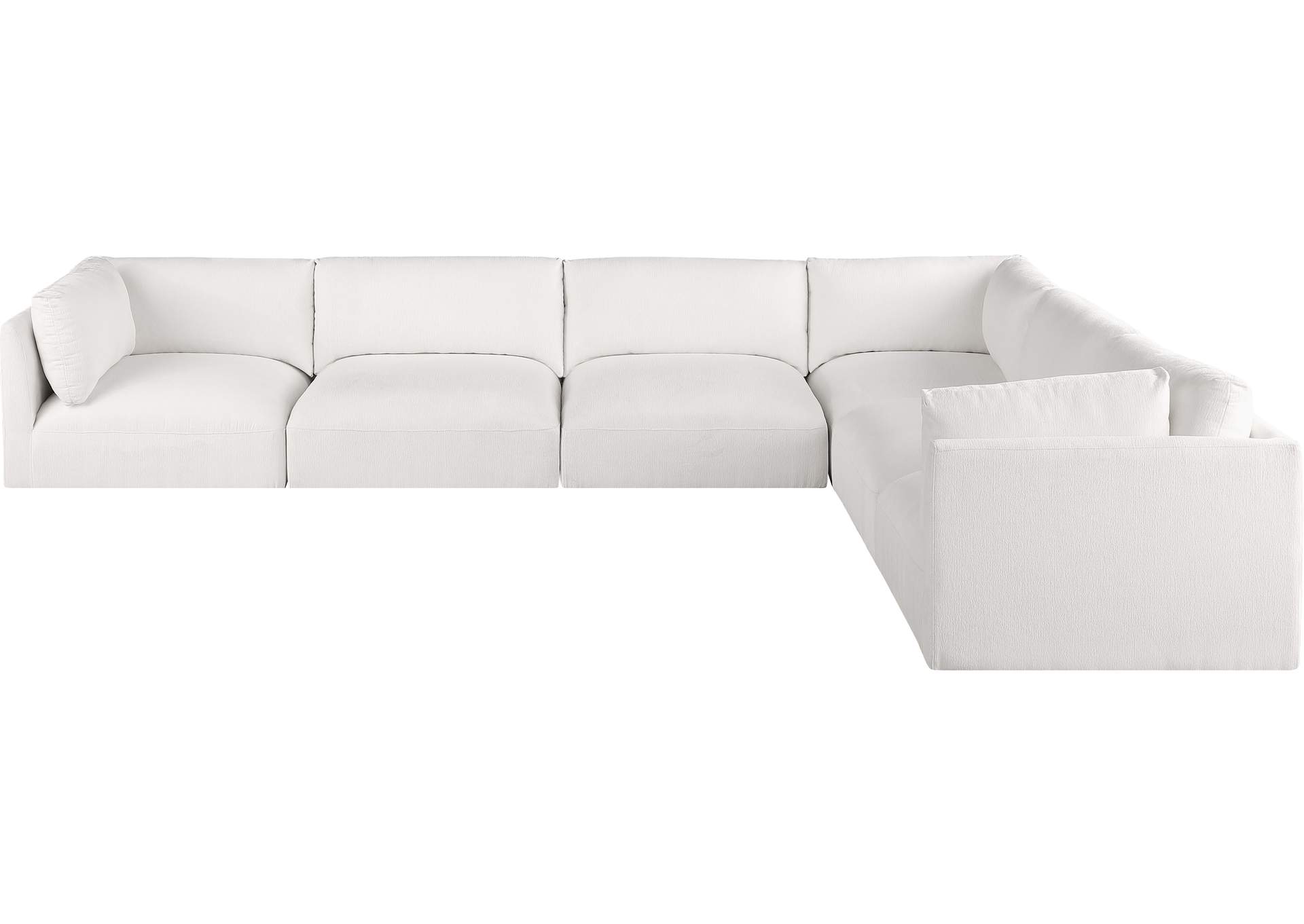 Ease Cream Polyester Fabric Modular Sectional,Meridian Furniture