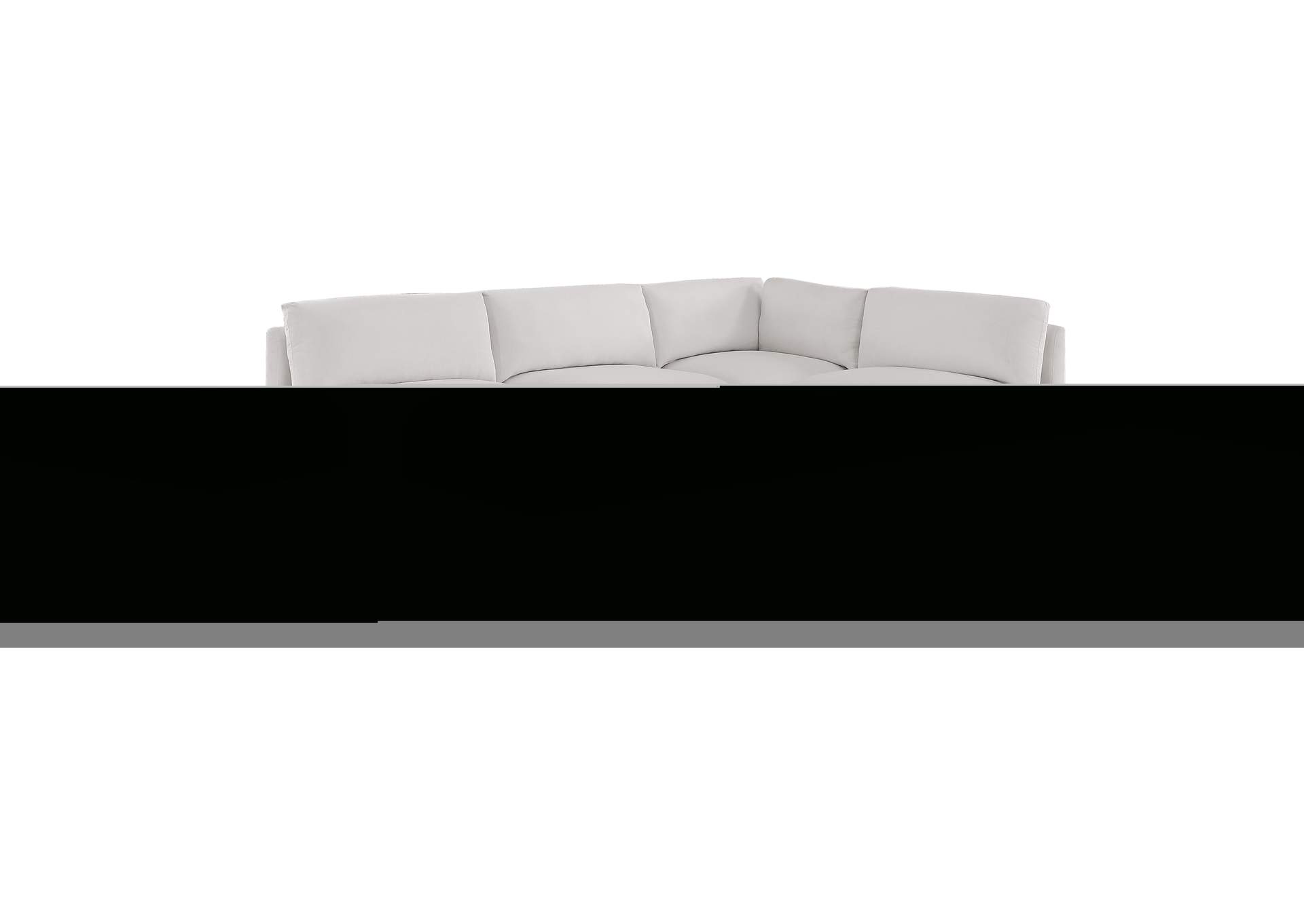 Ease Cream Polyester Fabric Modular Sectional,Meridian Furniture