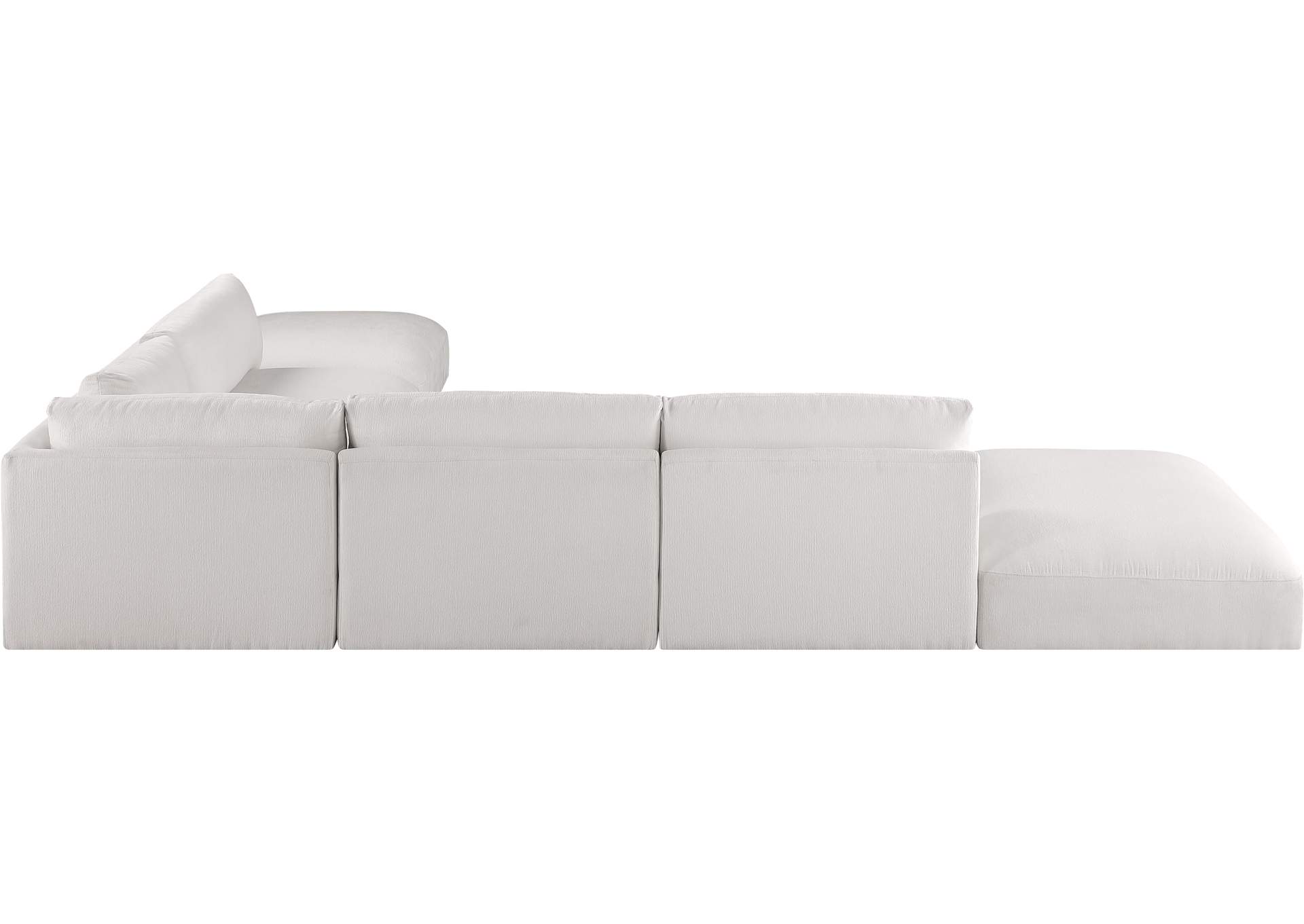 Ease Cream Polyester Fabric Modular Sectional,Meridian Furniture
