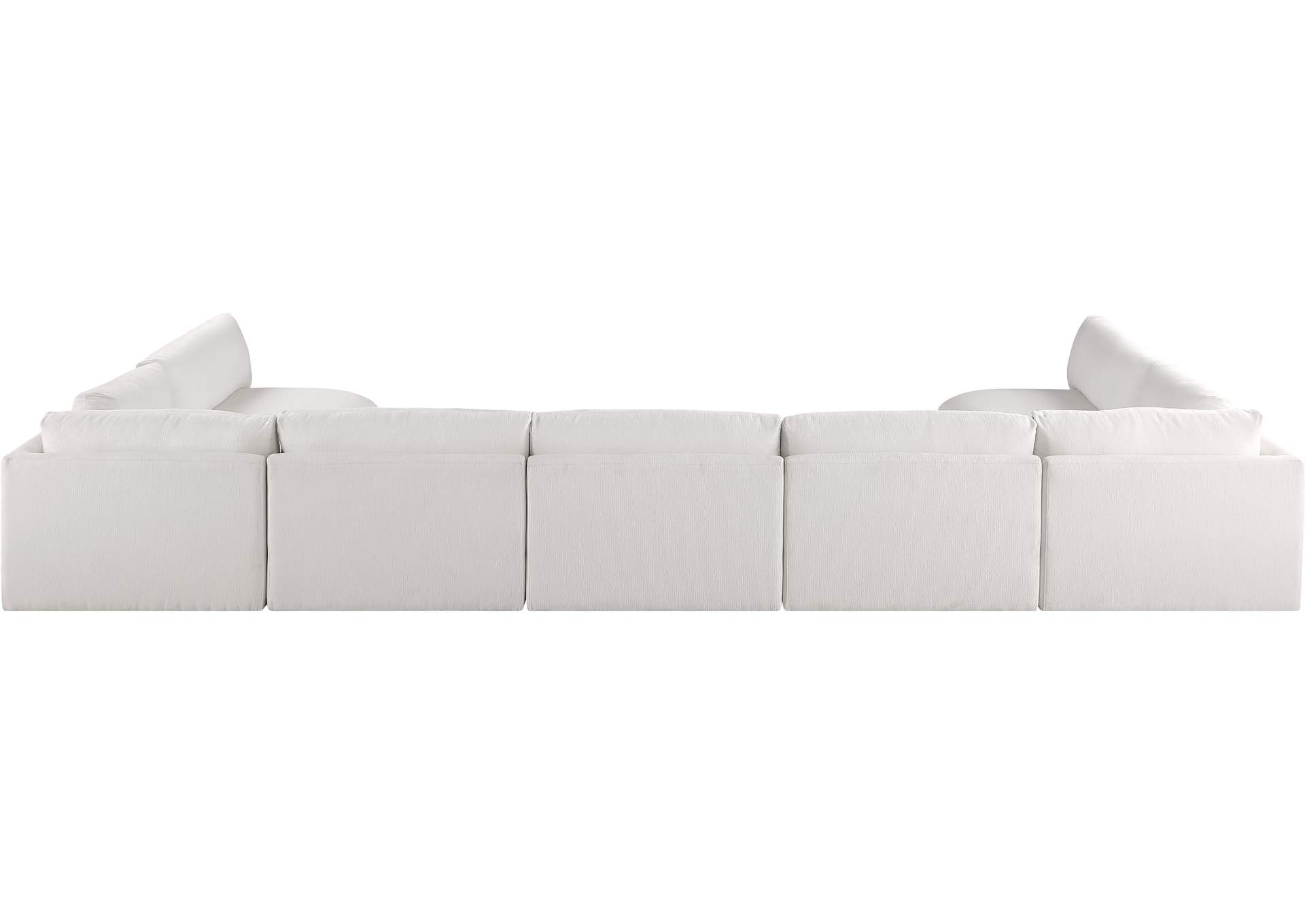 Ease Cream Polyester Fabric Modular Sectional,Meridian Furniture