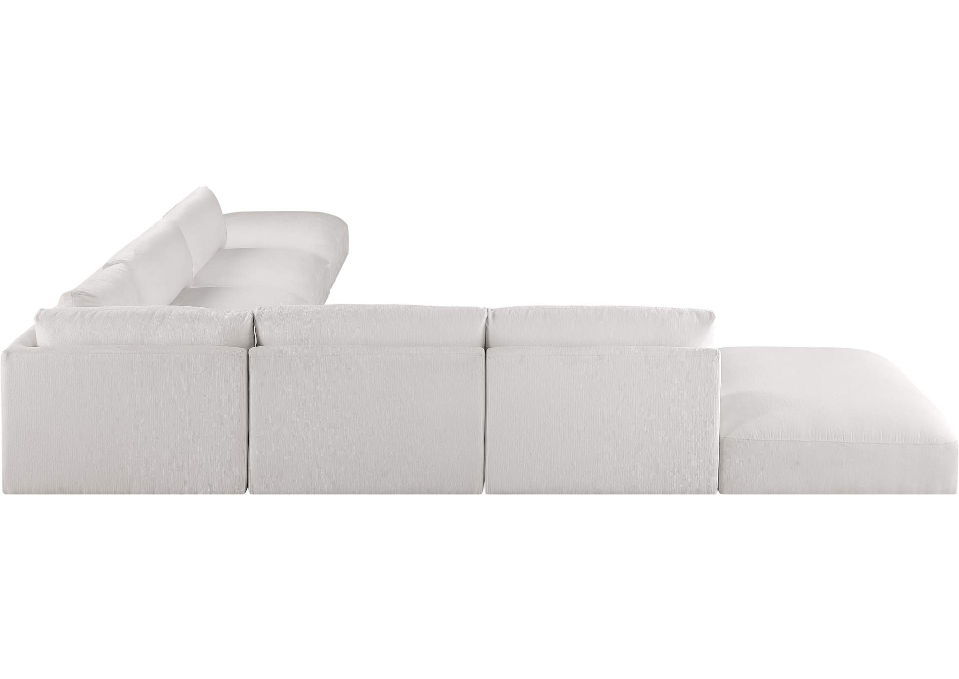 Ease Cream Polyester Fabric Modular Sectional,Meridian Furniture