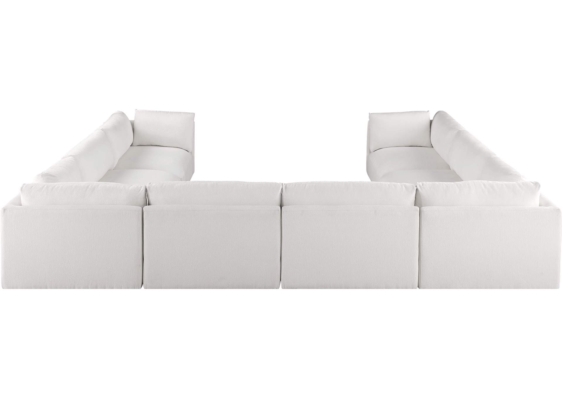 Ease Cream Polyester Fabric Modular Sectional,Meridian Furniture