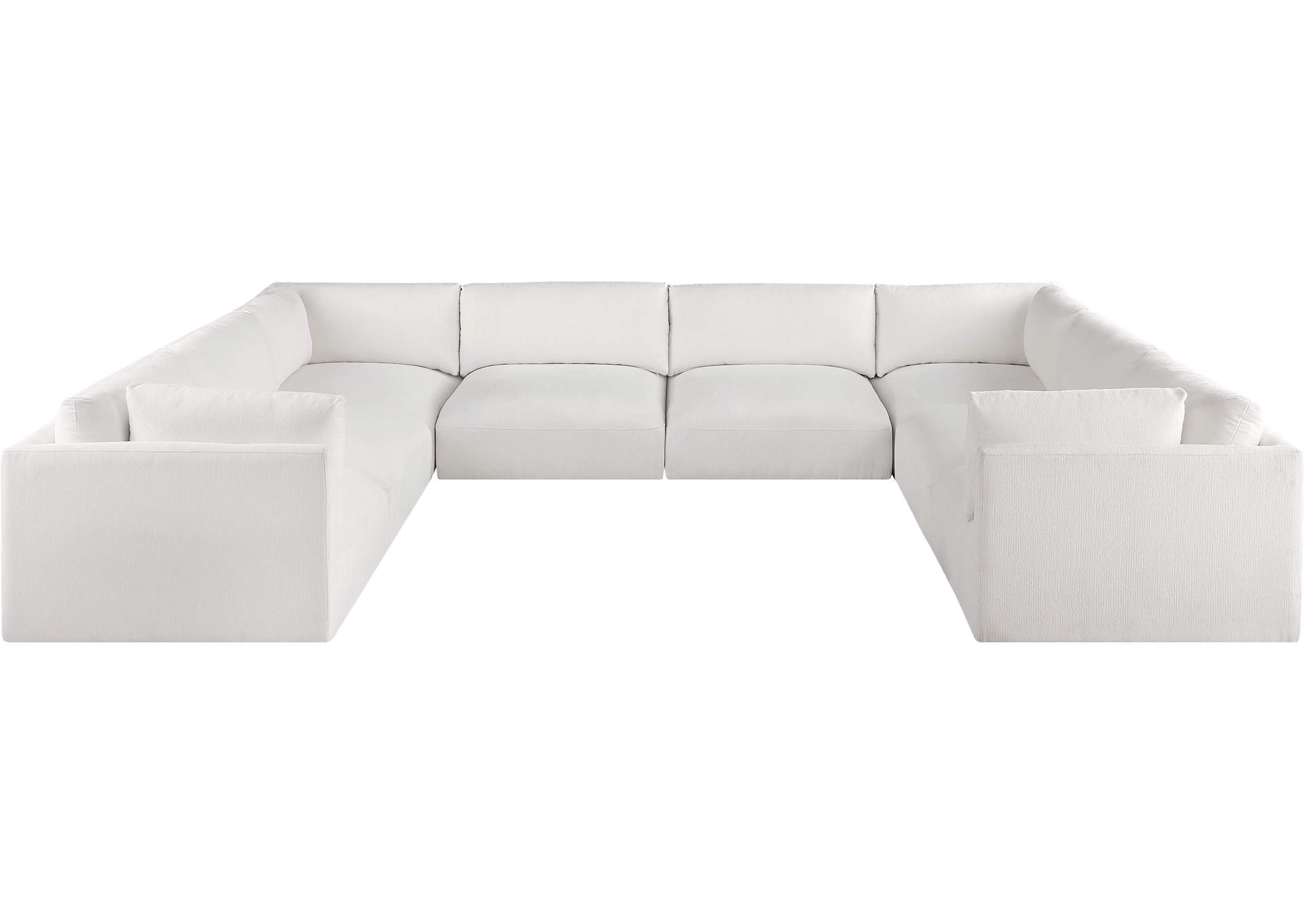 Ease Cream Polyester Fabric Modular Sectional,Meridian Furniture