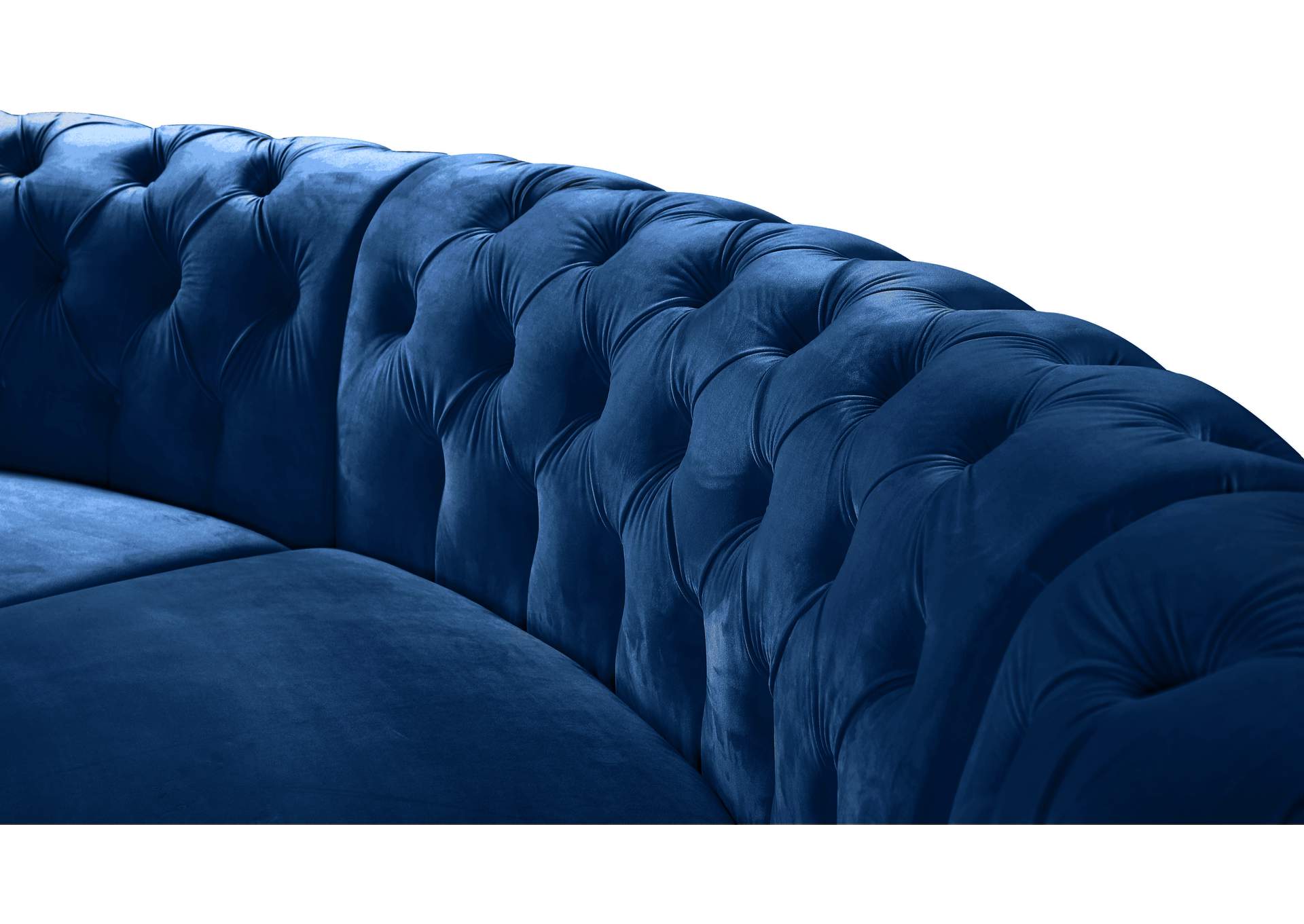 Anabella Navy Velvet 4 Piece Sectional,Meridian Furniture