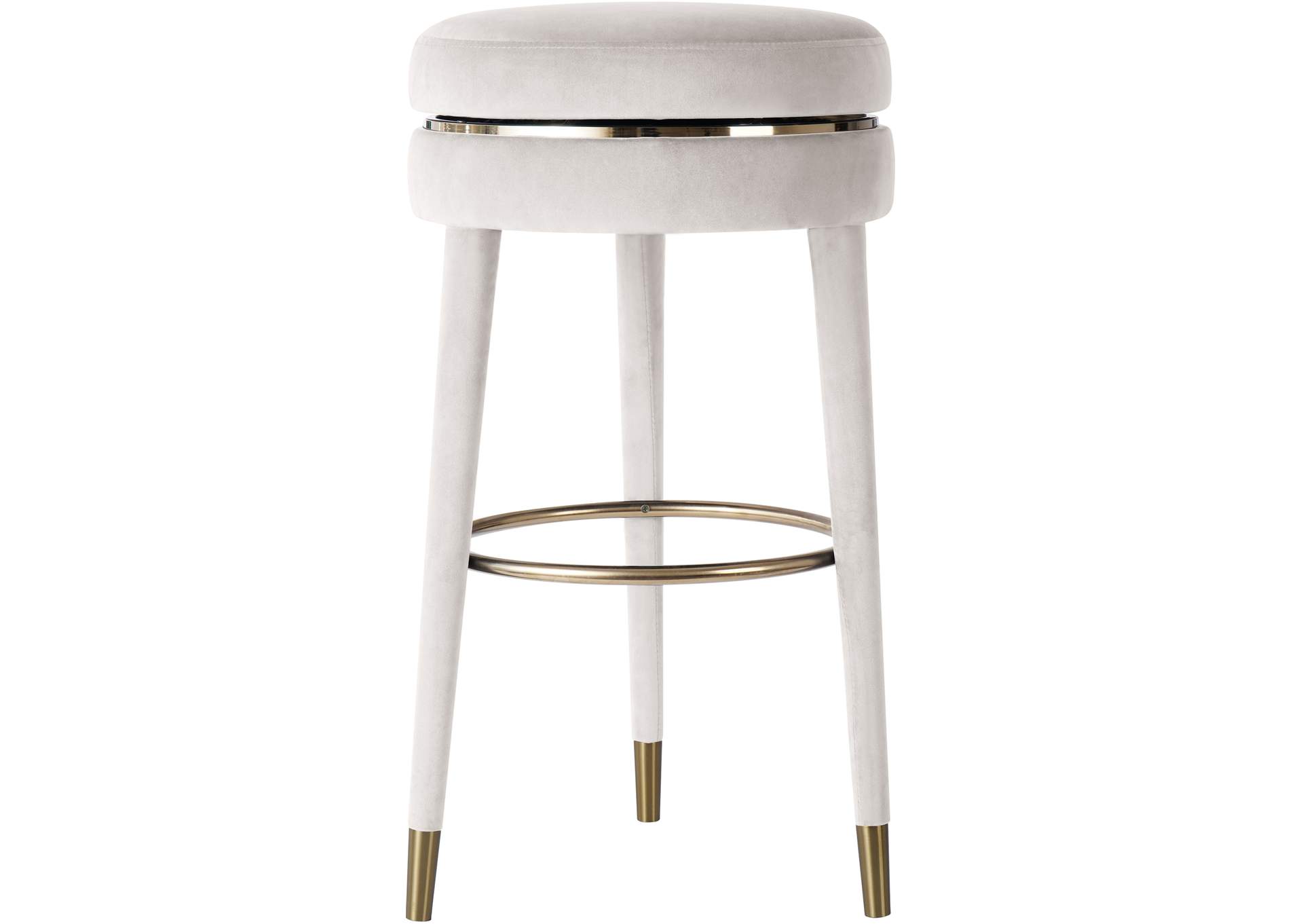 Coral Cream Velvet Counter Stool,Meridian Furniture