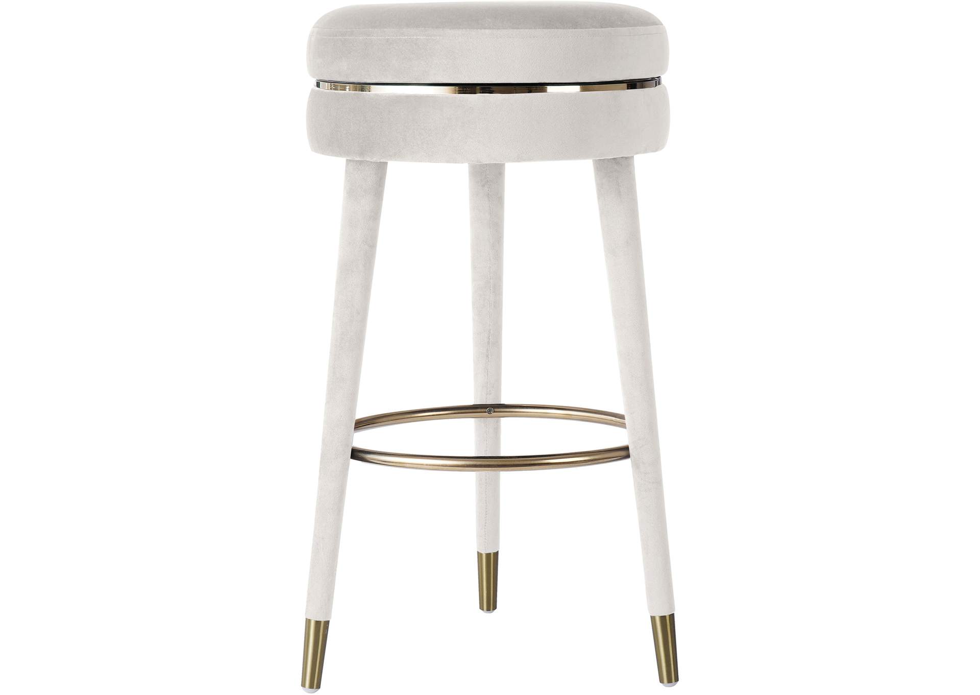 Coral Cream Velvet Bar Stool,Meridian Furniture