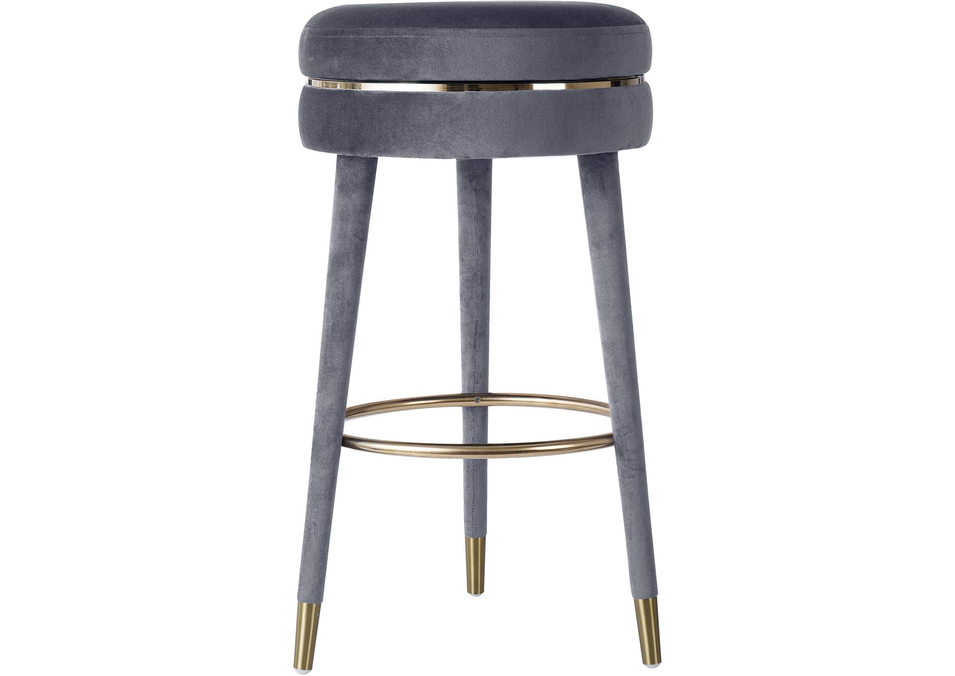 Coral Grey Velvet Bar Stool,Meridian Furniture