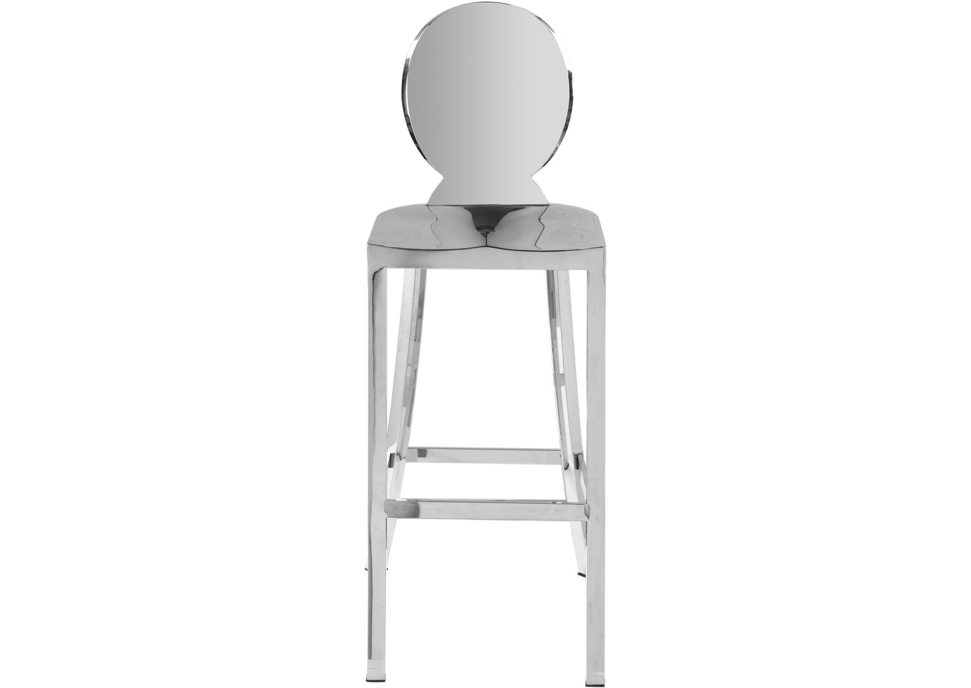 Maddox Chrome Stainless Steel Stool,Meridian Furniture