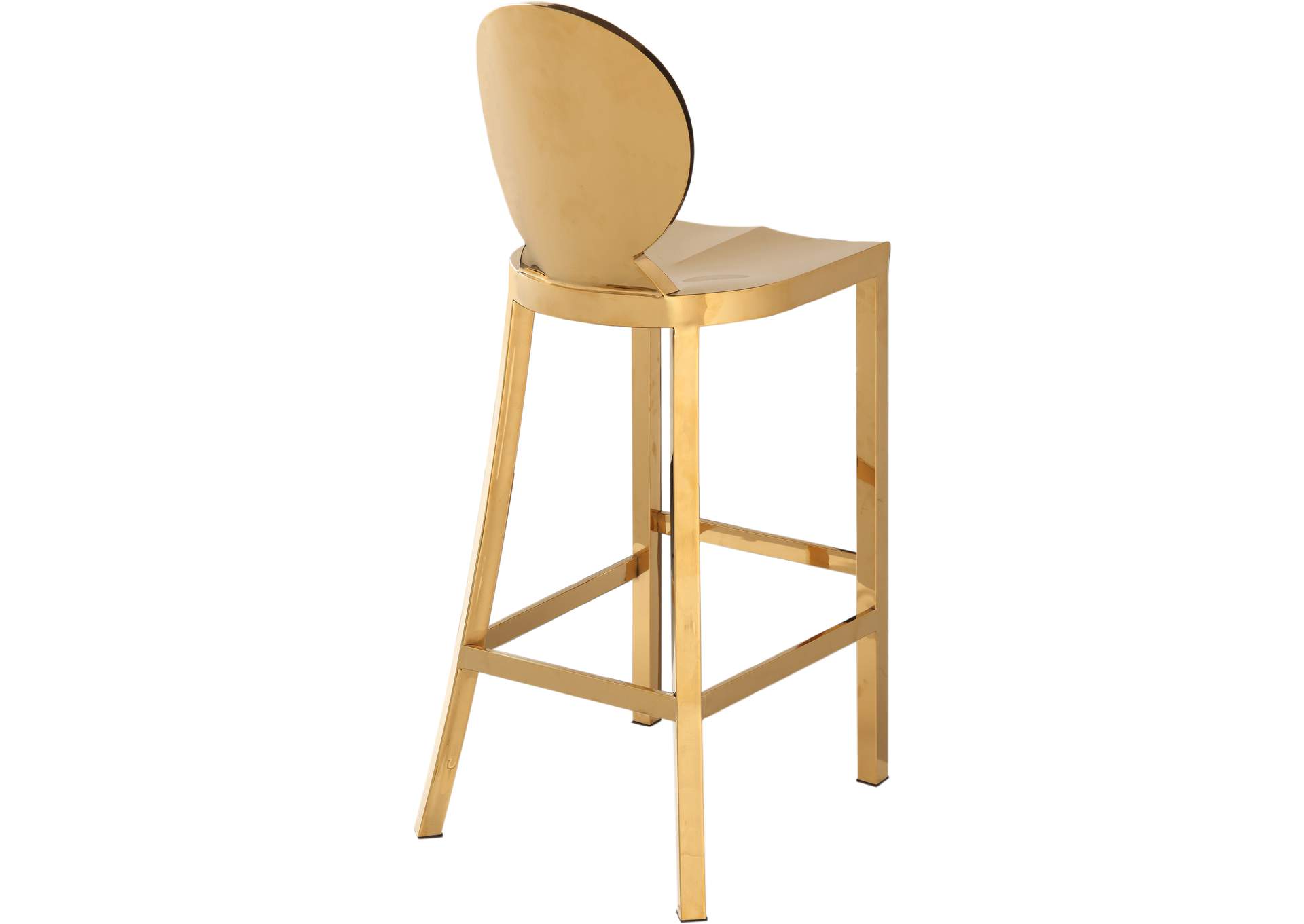 Maddox Gold Stainless Steel Stool,Meridian Furniture