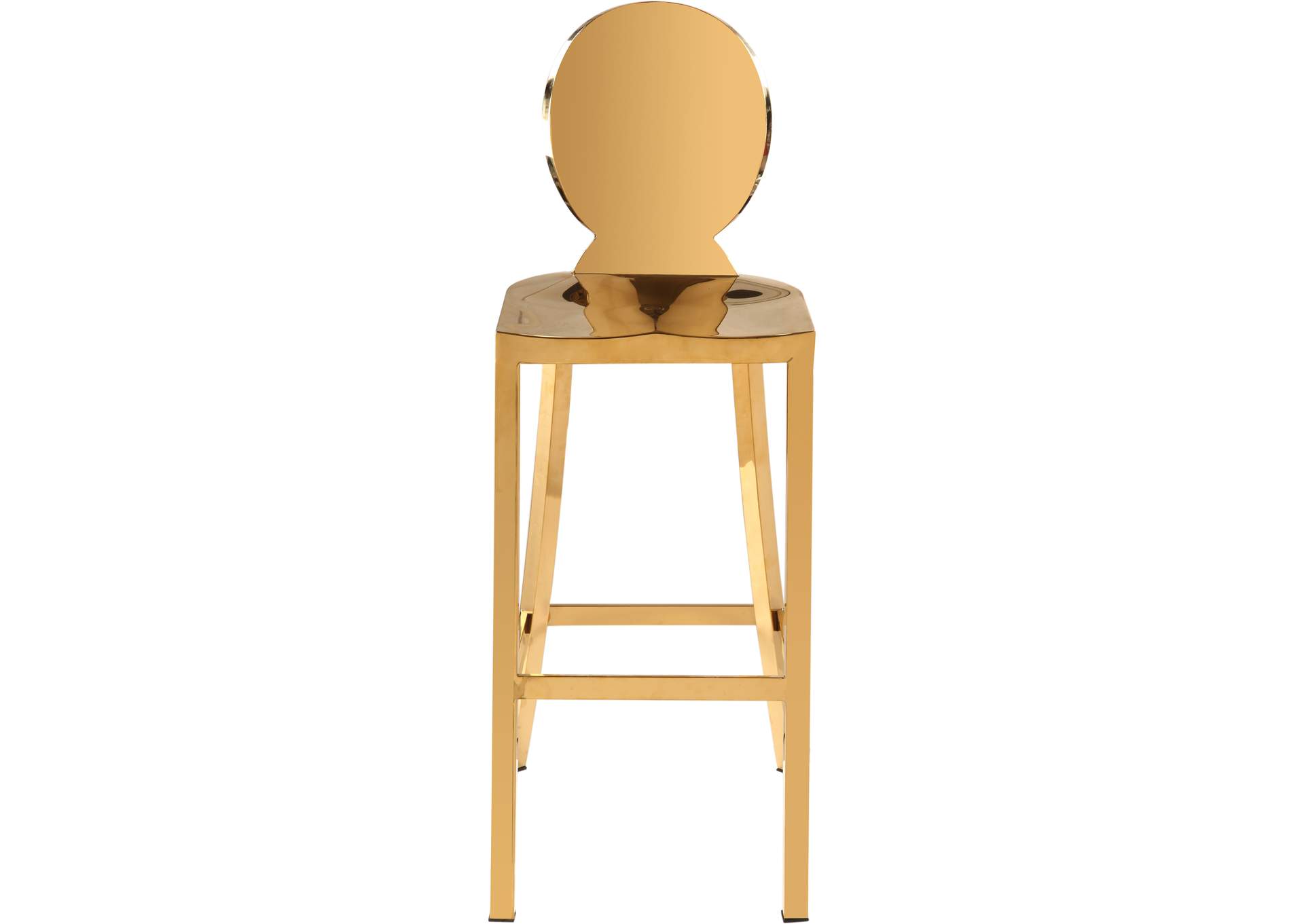 Maddox Gold Stainless Steel Stool,Meridian Furniture