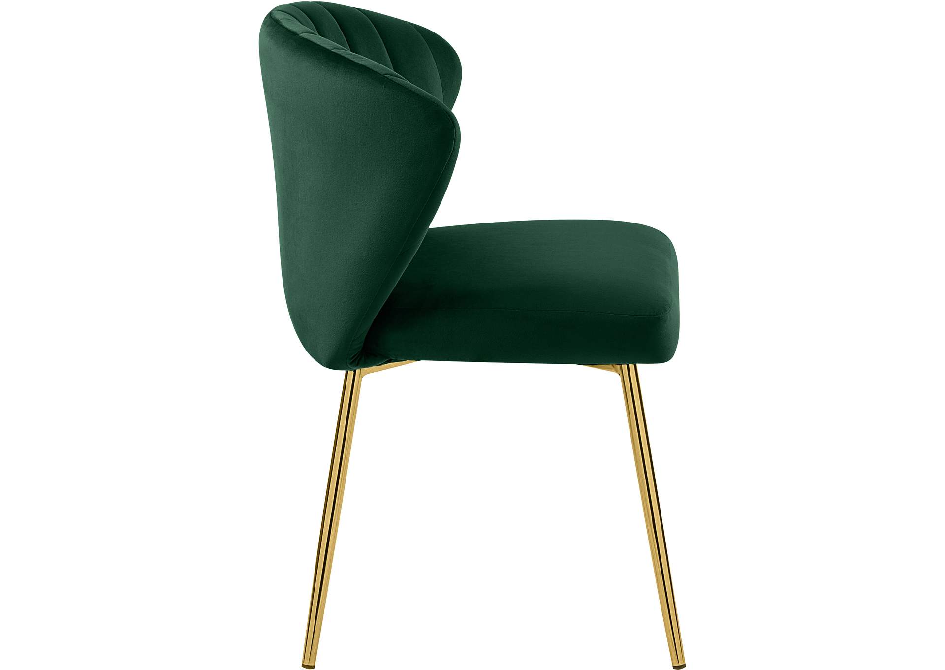 Finley Green Velvet Dining Chair Set of 2,Meridian Furniture