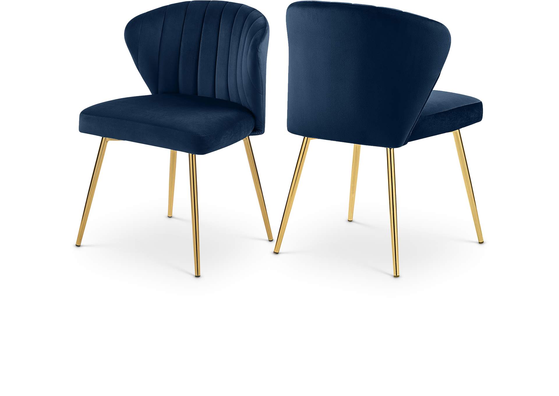 Finley Navy Velvet Dining Chair Set of 2,Meridian Furniture