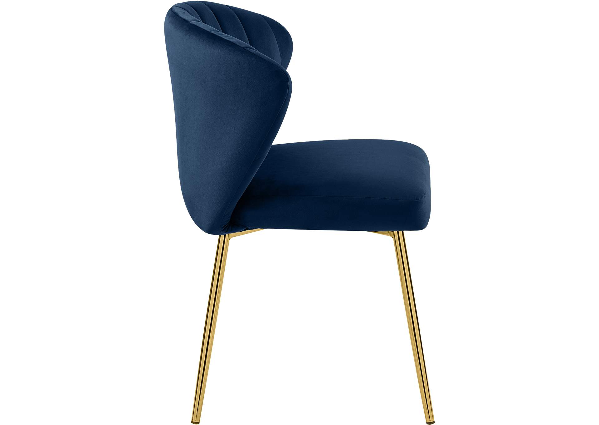 Finley Navy Velvet Dining Chair Set of 2,Meridian Furniture