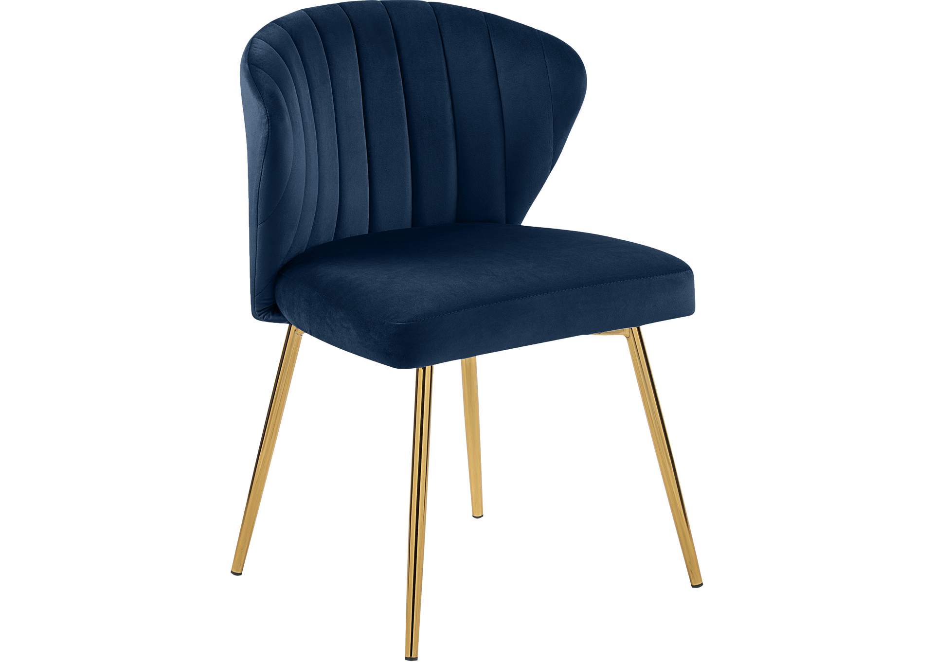 Finley Navy Velvet Dining Chair Set of 2,Meridian Furniture