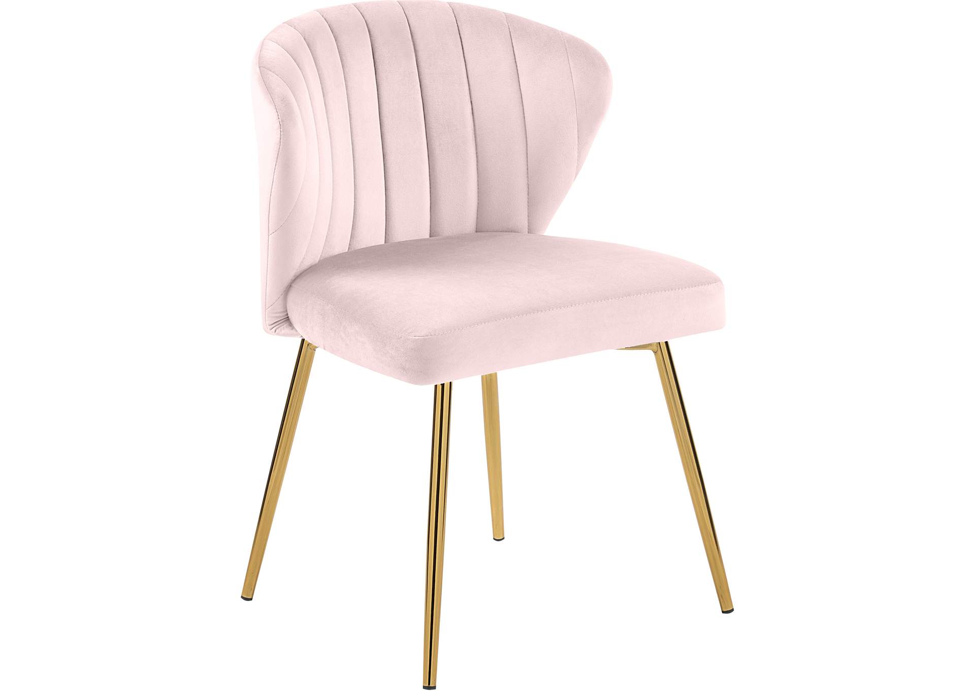 Finley Pink Velvet Dining Chair Set of 2,Meridian Furniture