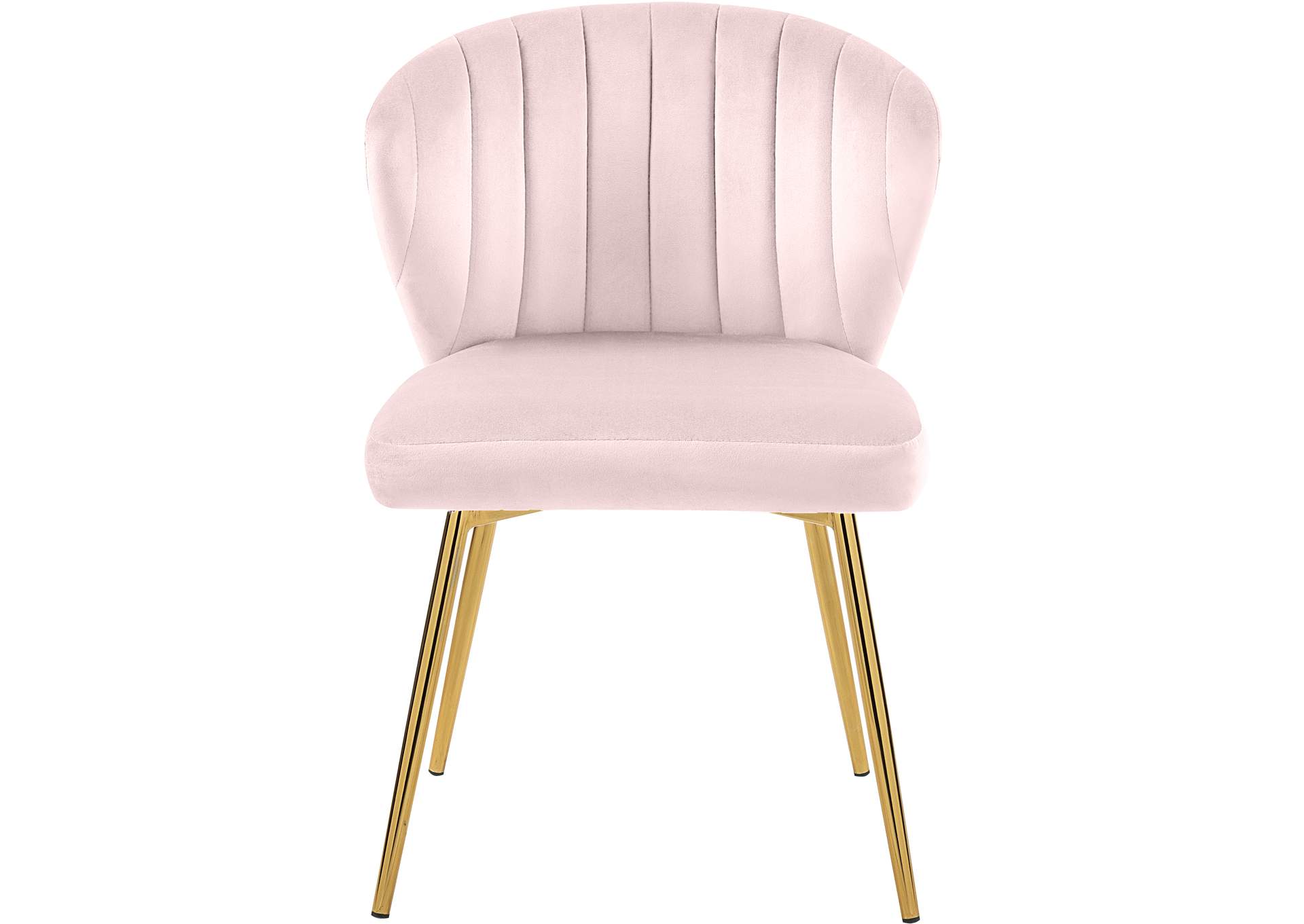 Finley Pink Velvet Dining Chair Set of 2,Meridian Furniture