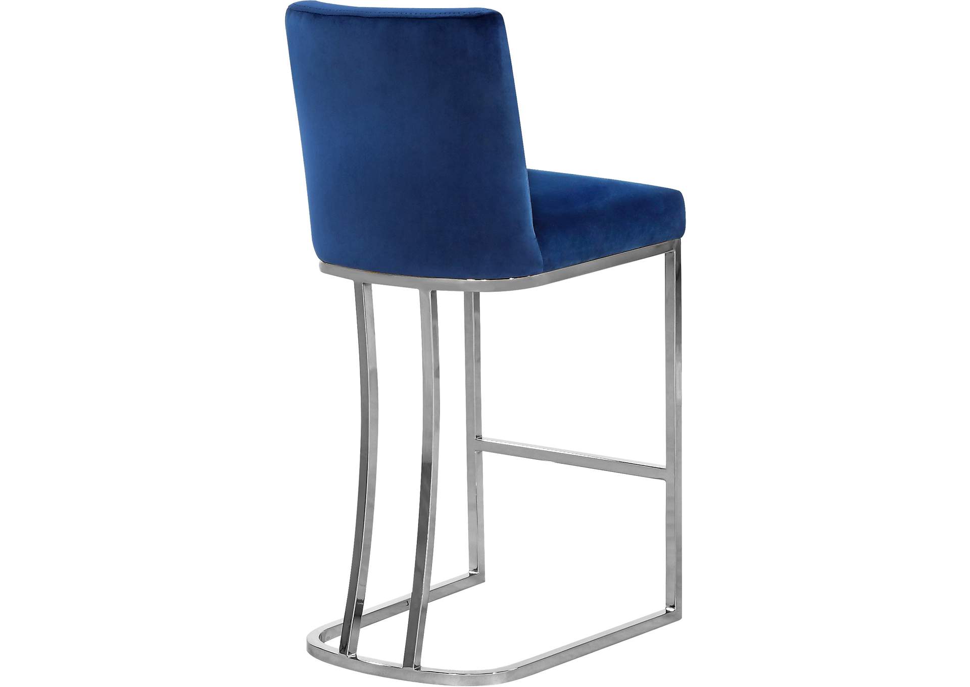 Heidi Navy Velvet Stool,Meridian Furniture